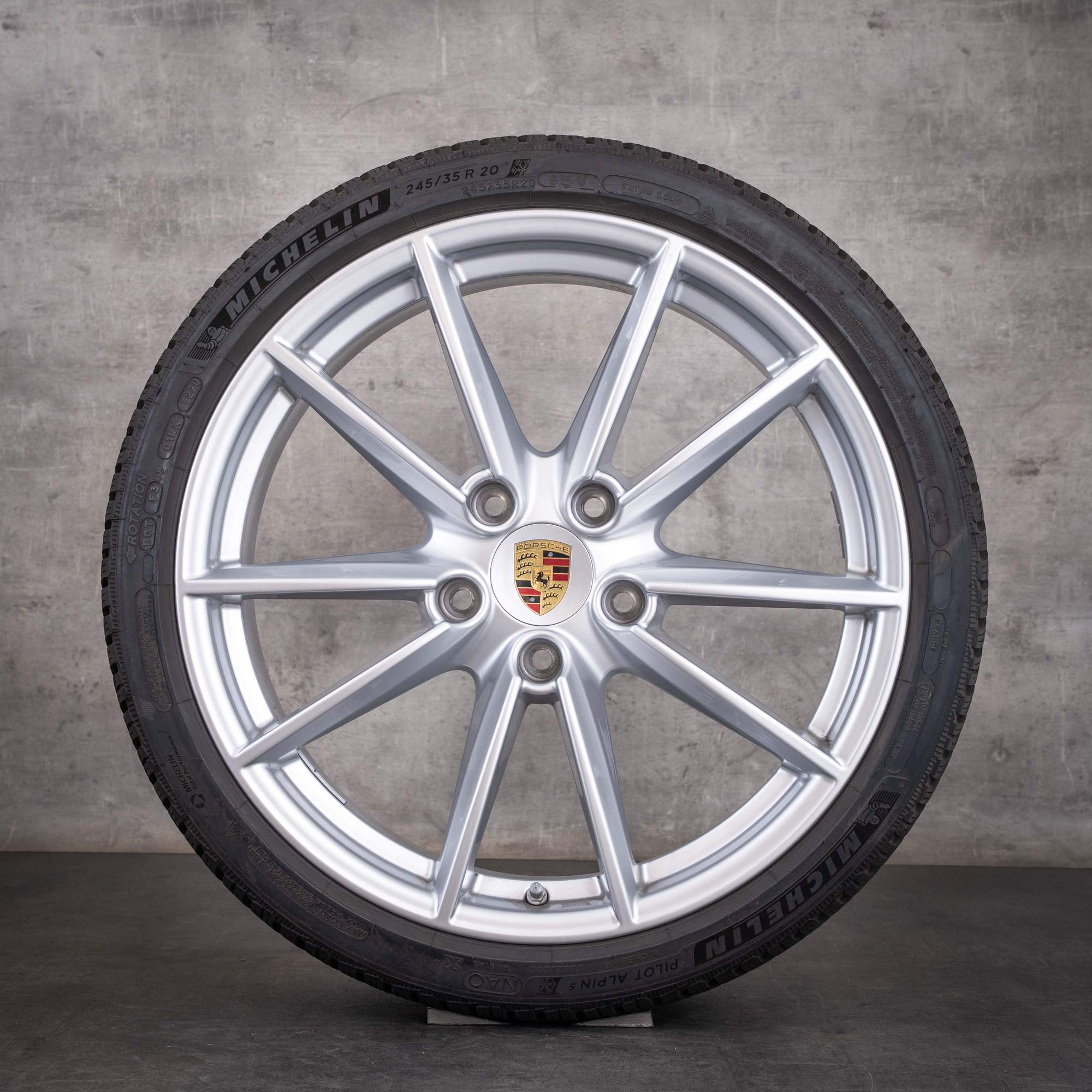 Original Porsche 992 I Winterräder 20 21 Zoll Felgen 992601025C 992601025E Carrera S Rad silber glanz