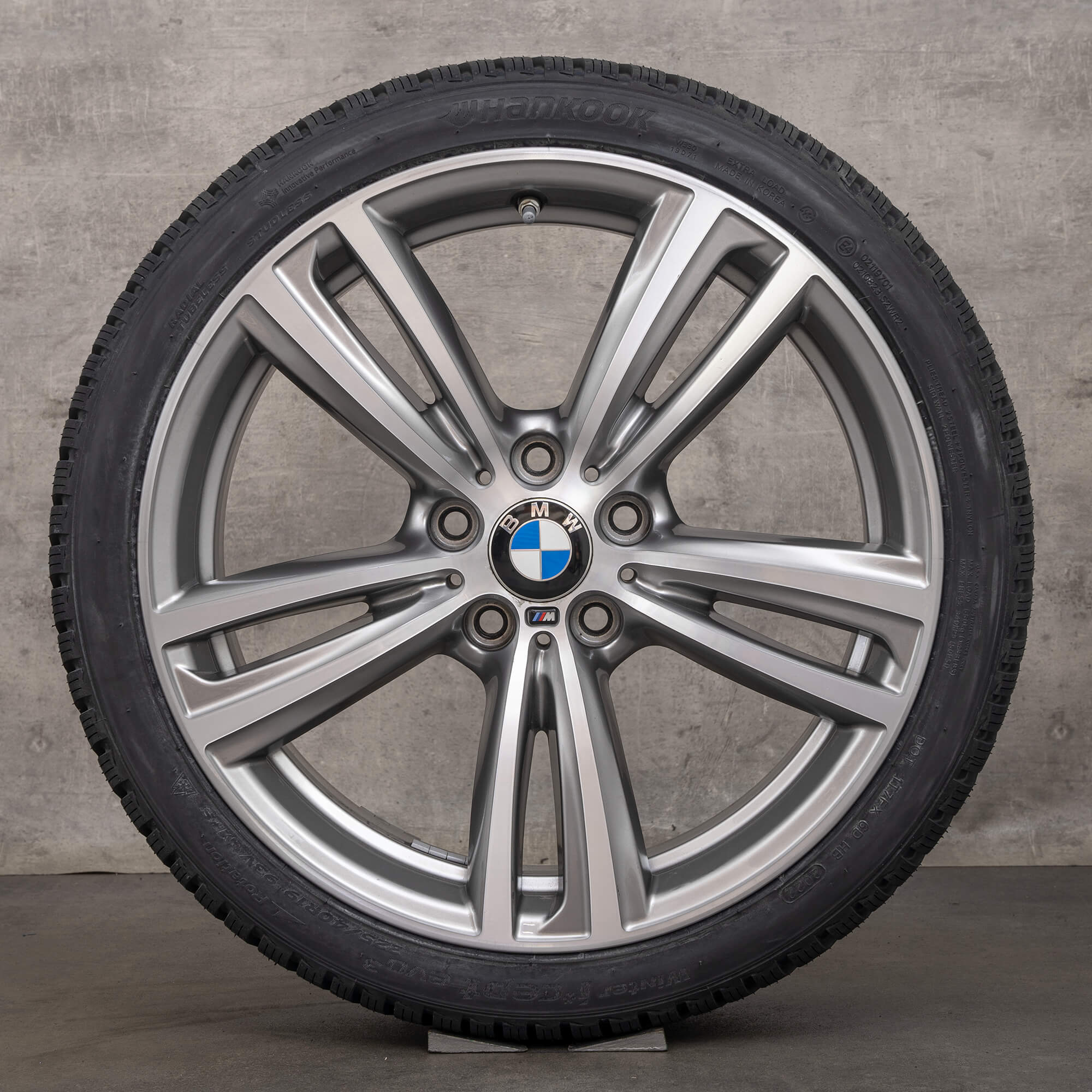 Originální alu kola BMW řady 3 4 19 palců F30 F31 F32 F33 F36 Gran Coupe letni styling 442 M 7852493 7852494 ferric grey lesklá soustružená NOVÁ