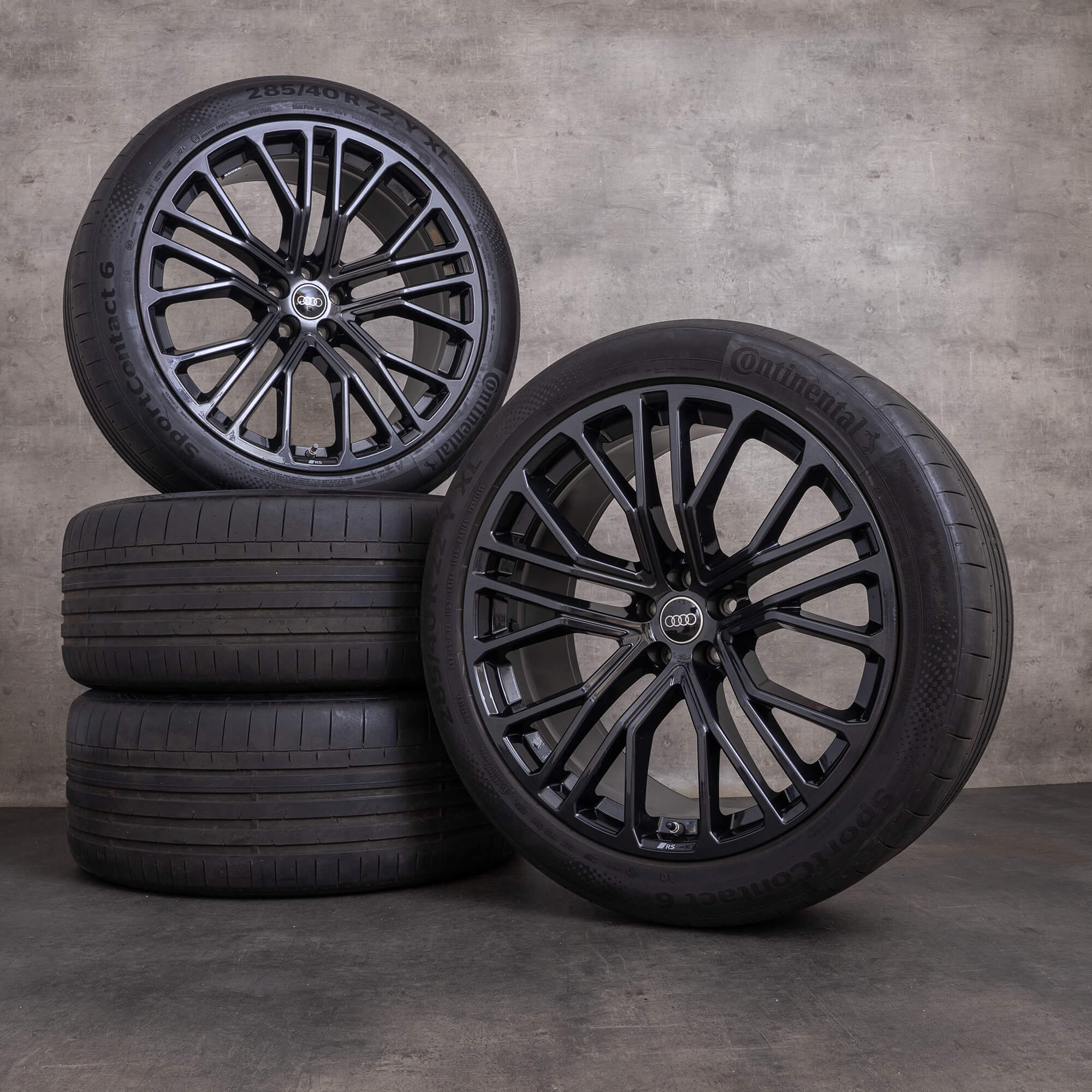 OEM Audi Q8 SQ8 rims 22 inch 4M8 summer wheels 4M8601025BP black metallic
