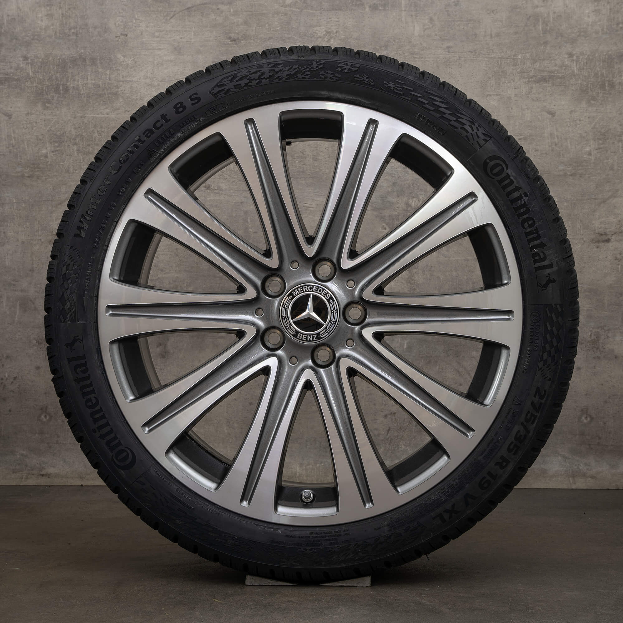 Original Mercedes Benz E-Klasse Winterräder 19 Zoll W213 S213 C238 A238 Felgen A2134010500 himalaya grey glanzgedreht