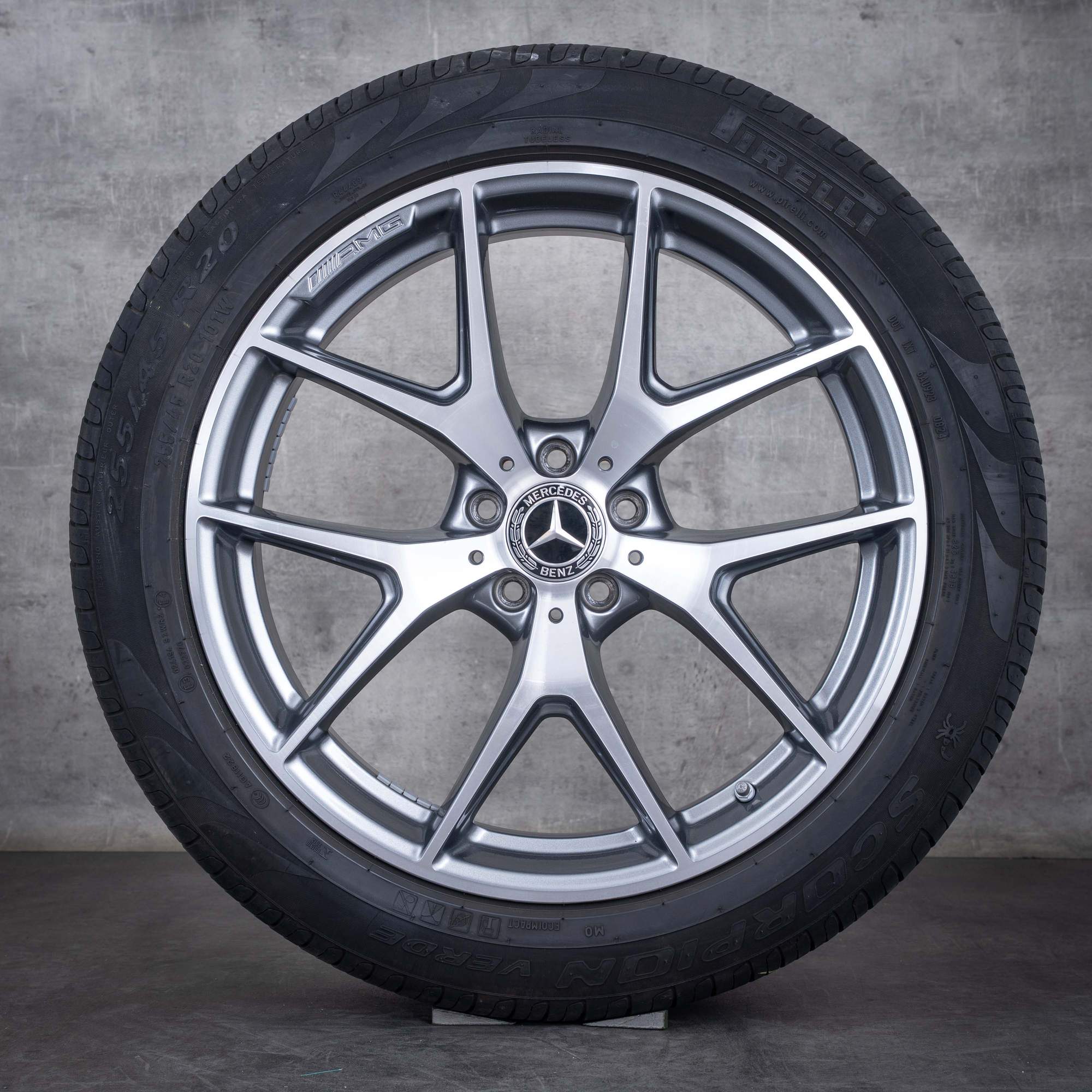 Alkuperäiset Mercedes Benz GLC AMG vanteet 20 tuuman X253 C253 kesäpyörät A2534015500 himalajanharmaa kiillotettu