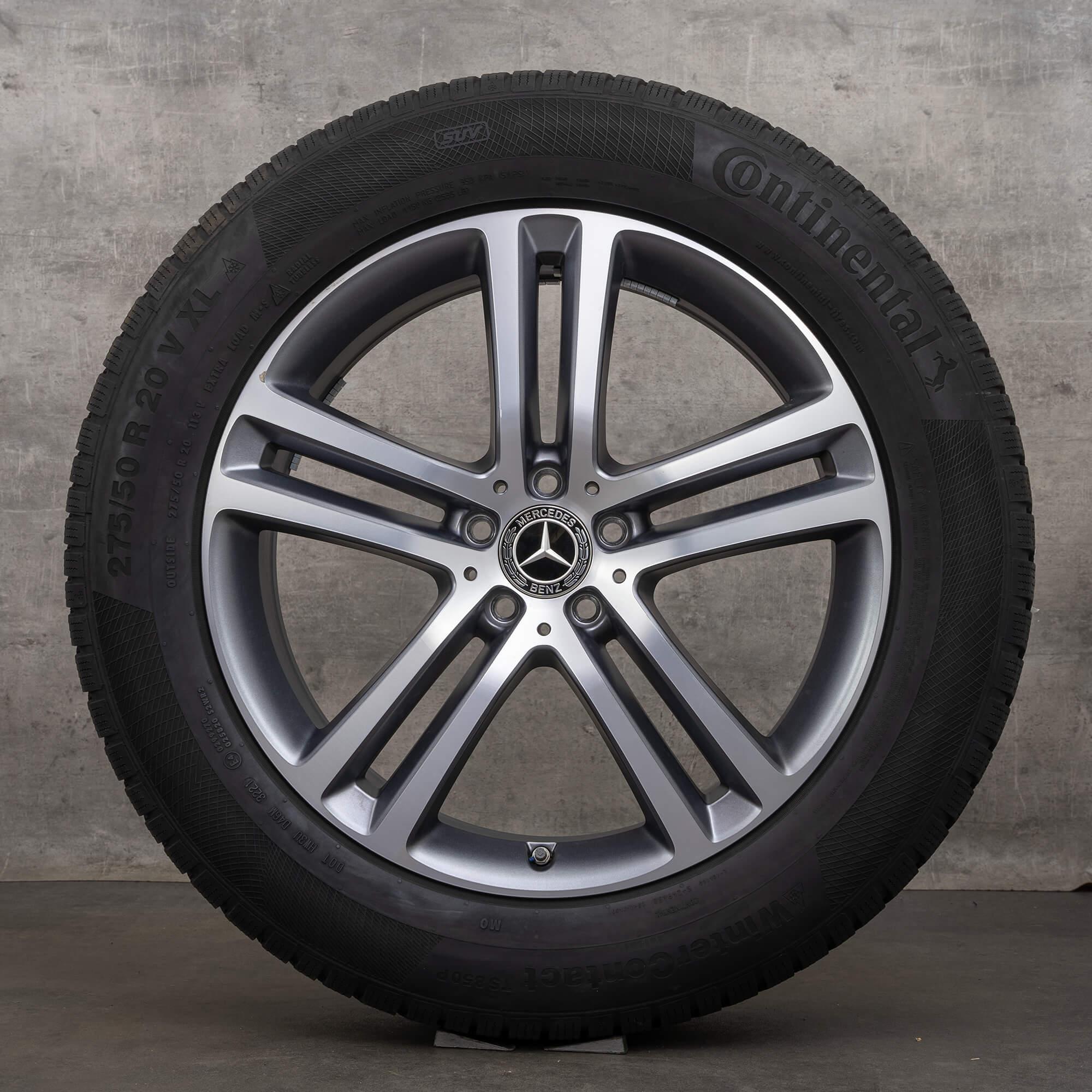 OEM Mercedes Benz GLE winter wheels 20 inch X167 C167 rims A1674012400 A1674012500 himalaya gray glossy turned