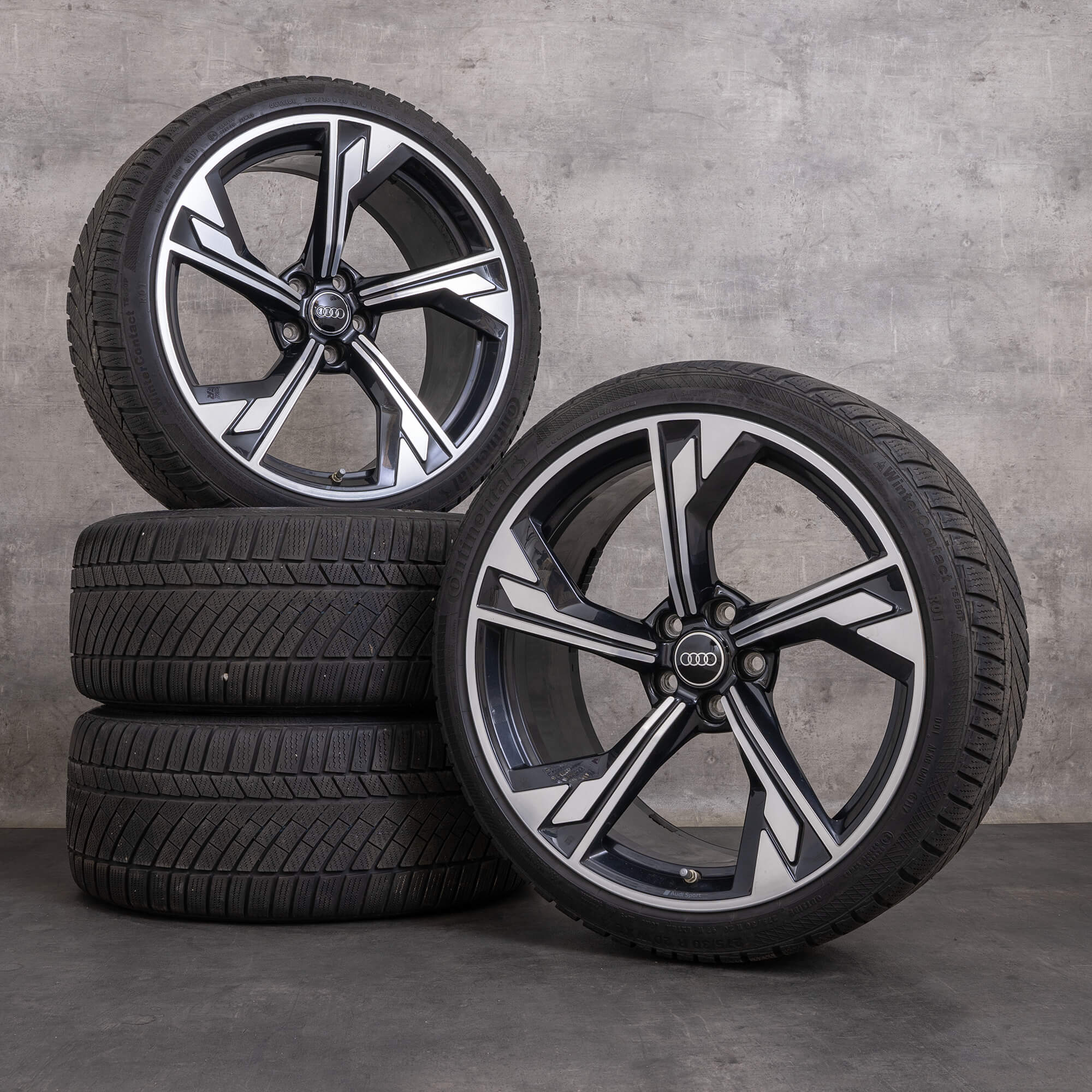 Originales Audi RS4 RS5 ruedas de invierno 20 pulgadas B9 8W F5 llantas Flag 8W0601025DT negro brillante torneado