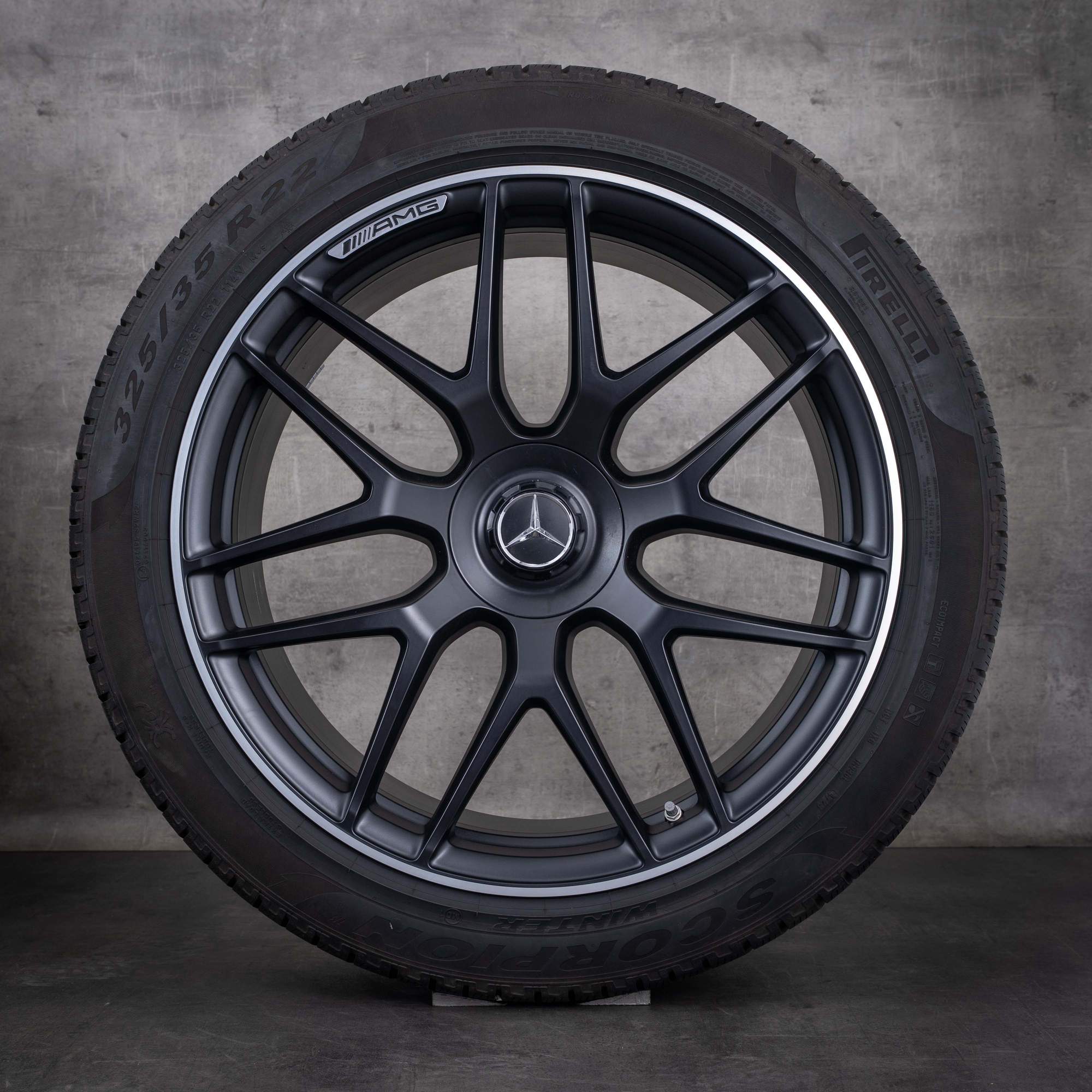 Alkuperäiset Mercedes Benz GLE 53 63 AMG -vanteet 22 tuumaa X167 C167 Hybridit-kesäpyörät A1674015601 A1674015701 musta matta kiillotettu