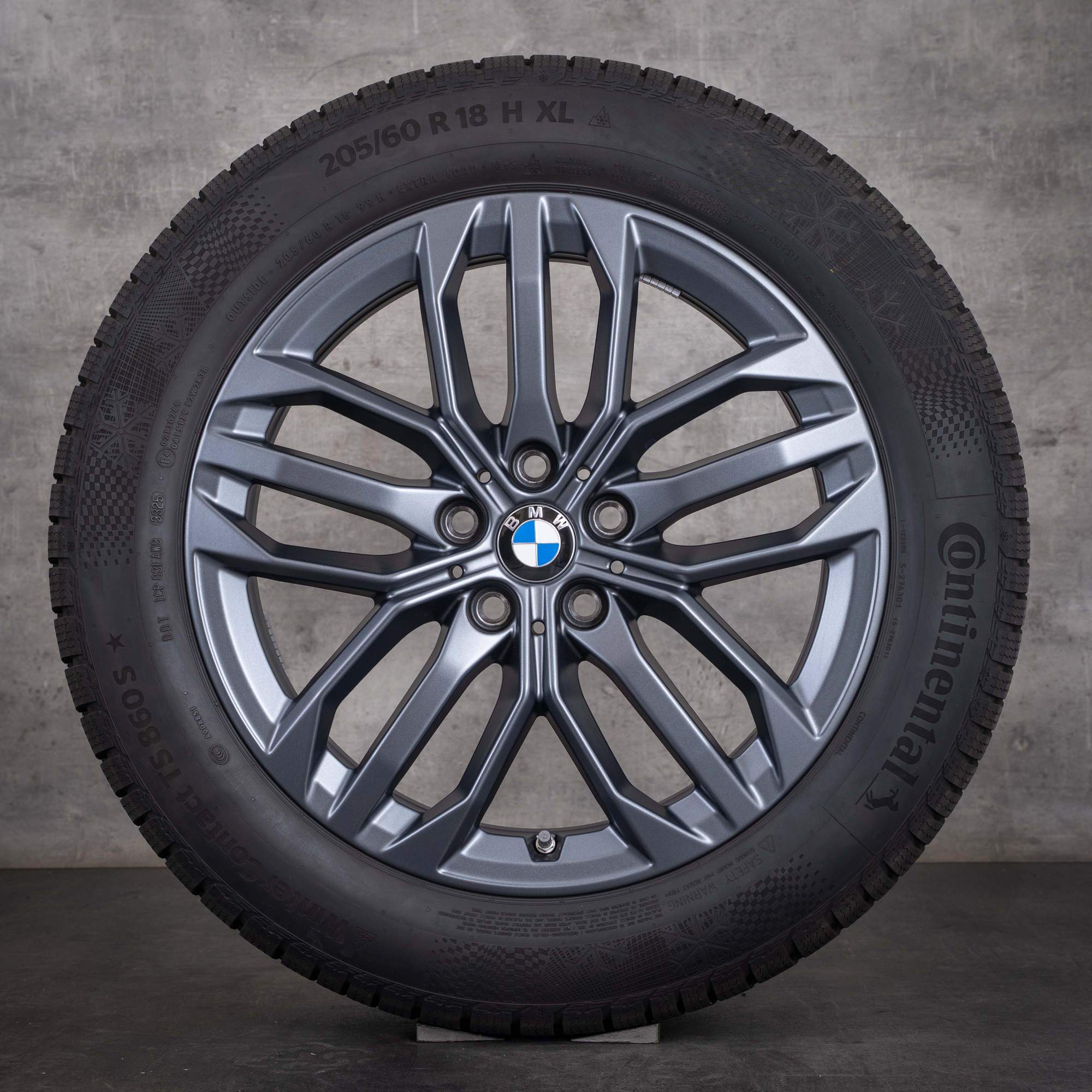 Original BMW X1 iX1 X2 iX2 Winterräder 18 Zoll U10 U11 Felgen Styling 879 6898046 gunmetal grey matt - Rad 2 von 4