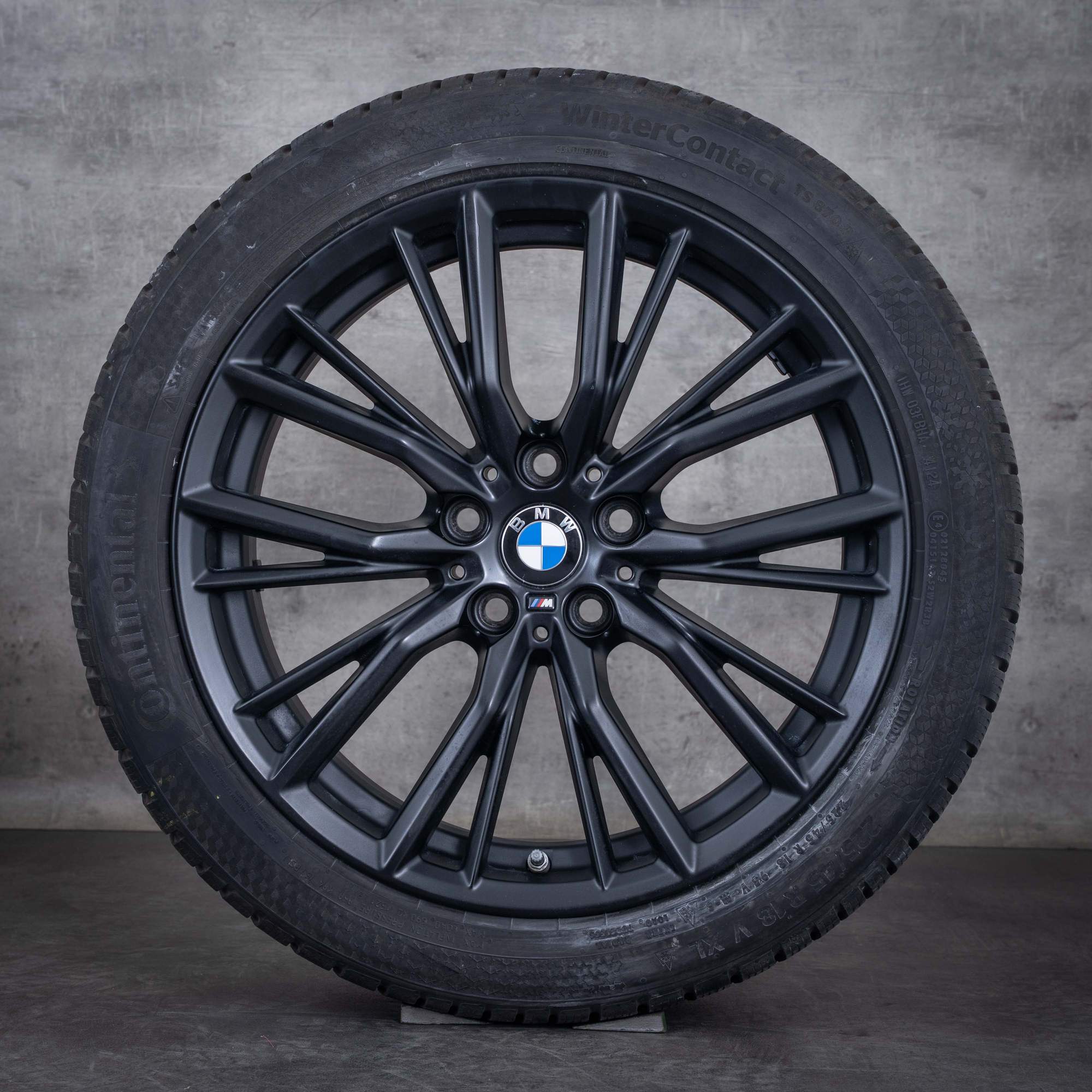 Oryginalne koła zimowe BMW serii 3 18 cali G20 G21 felgi stylizacja 796 M 6885305 czarny mat