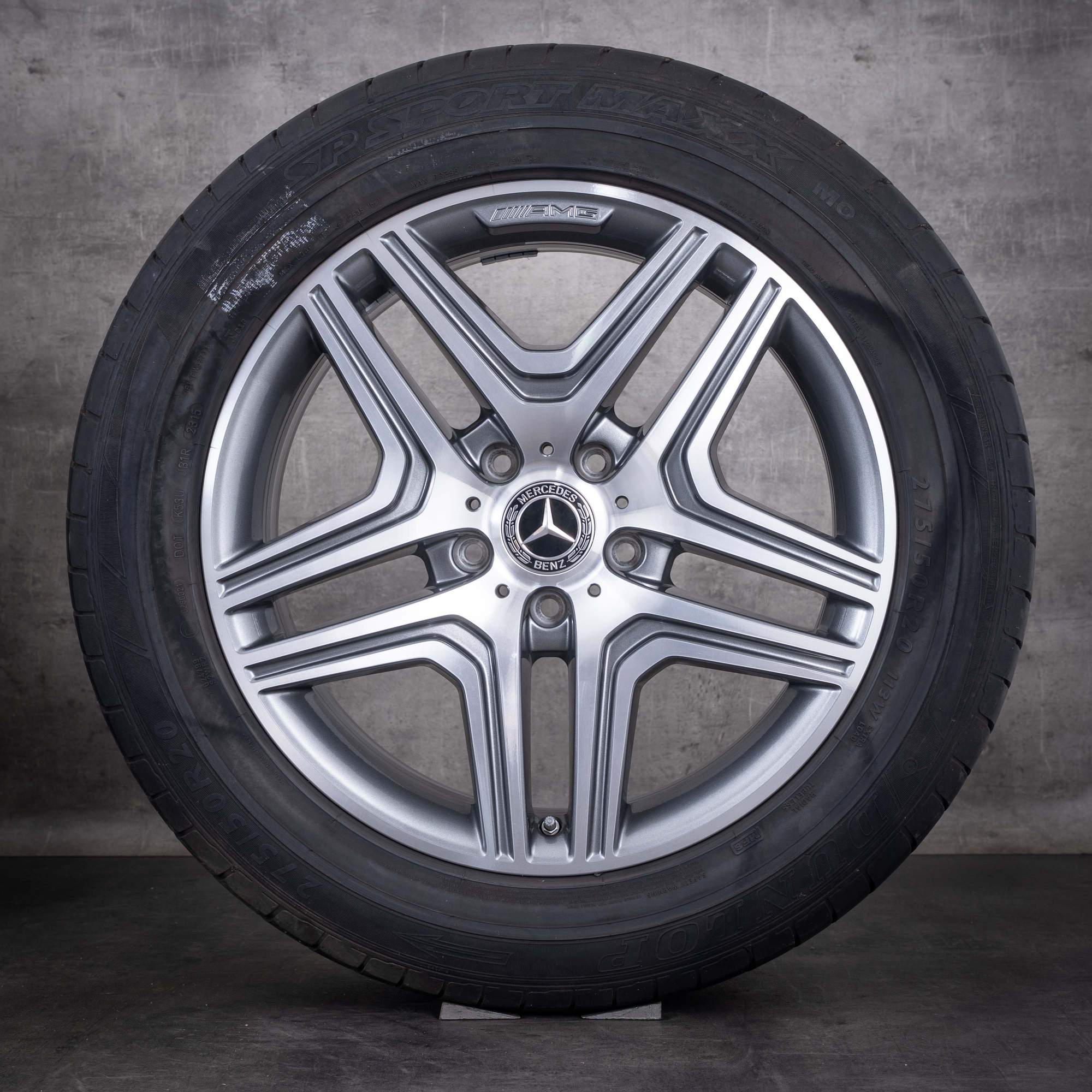 Alkuperäiset Mercedes-Benz G-sarjan G63 G65 AMG -vanteet 20 tuumaa W463 kesärenkaat A4634013002 himalaya grey diamond cut