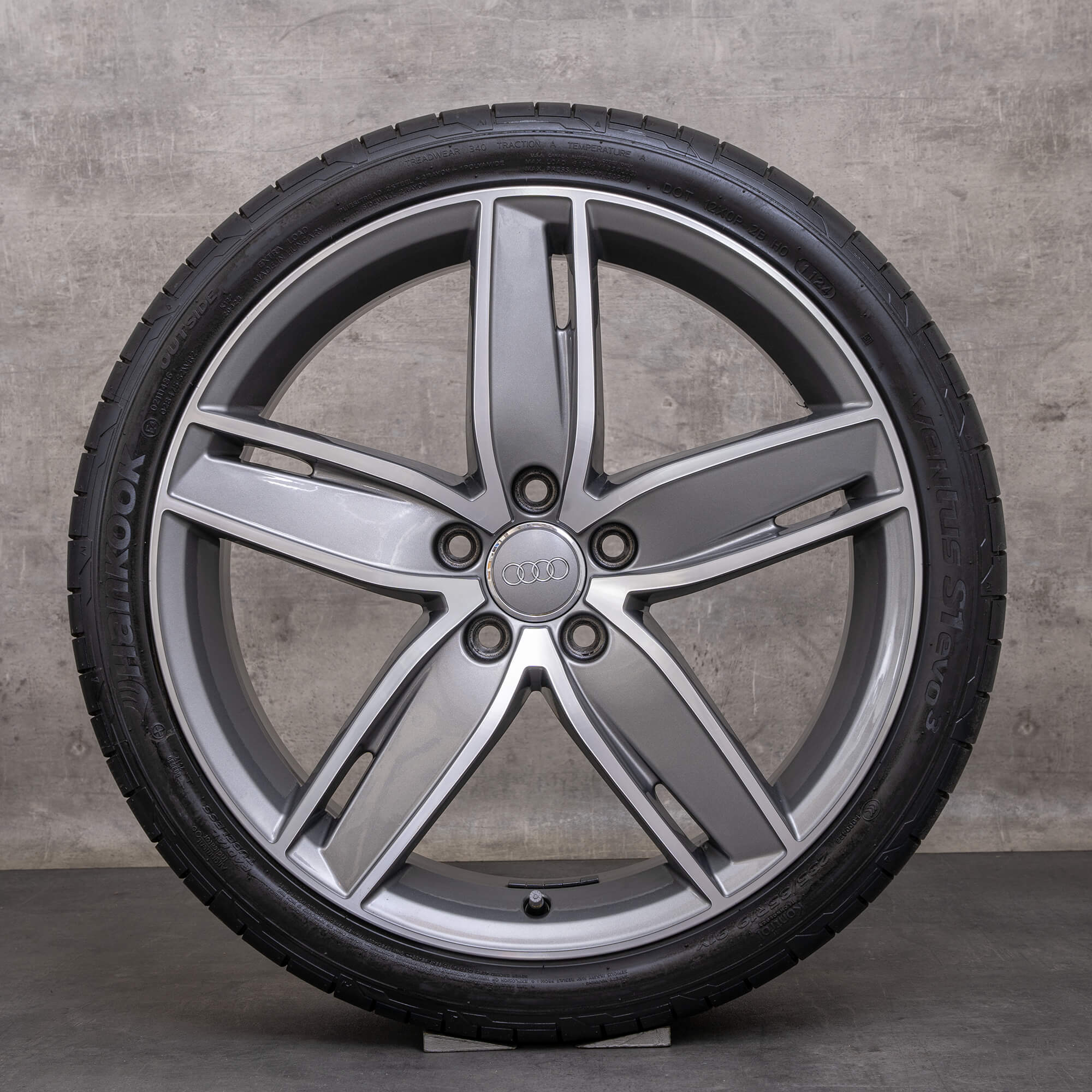 Jantes Audi A3 S3 RS3 genuínas de verão 8V 8Y 19 polegadas 8V0601025AS antracite polido