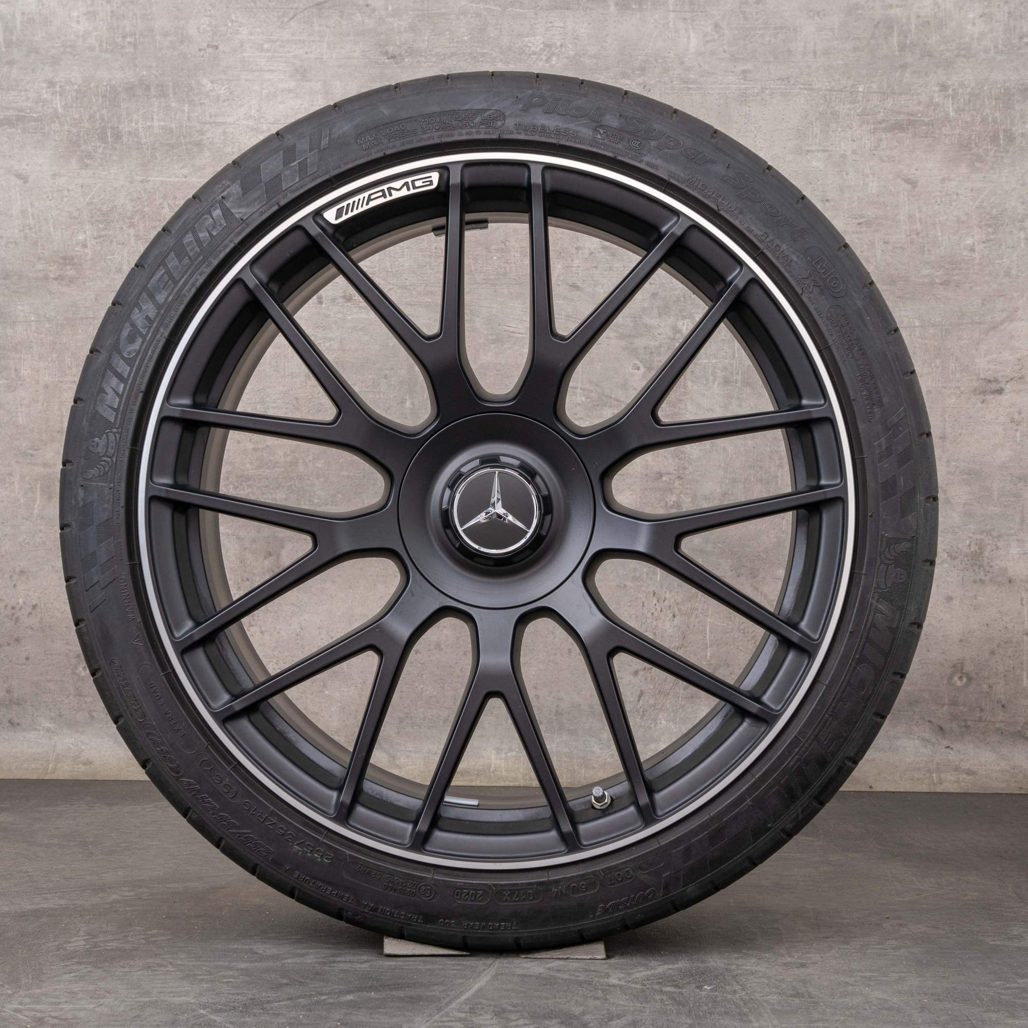 OEM Mercedes Benz C-Class C63 & S AMG rims 19 20 inch C205 A205 summer wheels A2054015900 A2054016100 black glossy