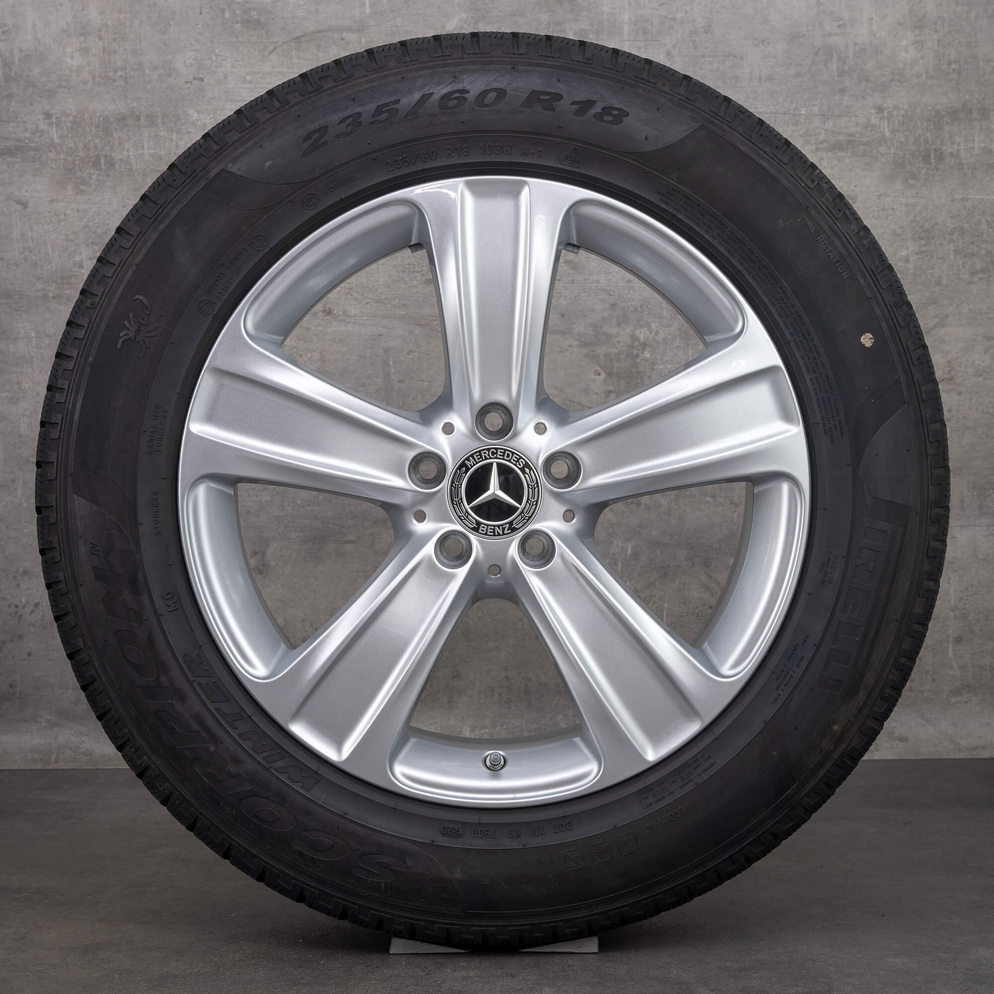 Mercedes 18 palcové ráfky GLC W253 X253 C253 kompletni zimni alu kola A2534012100