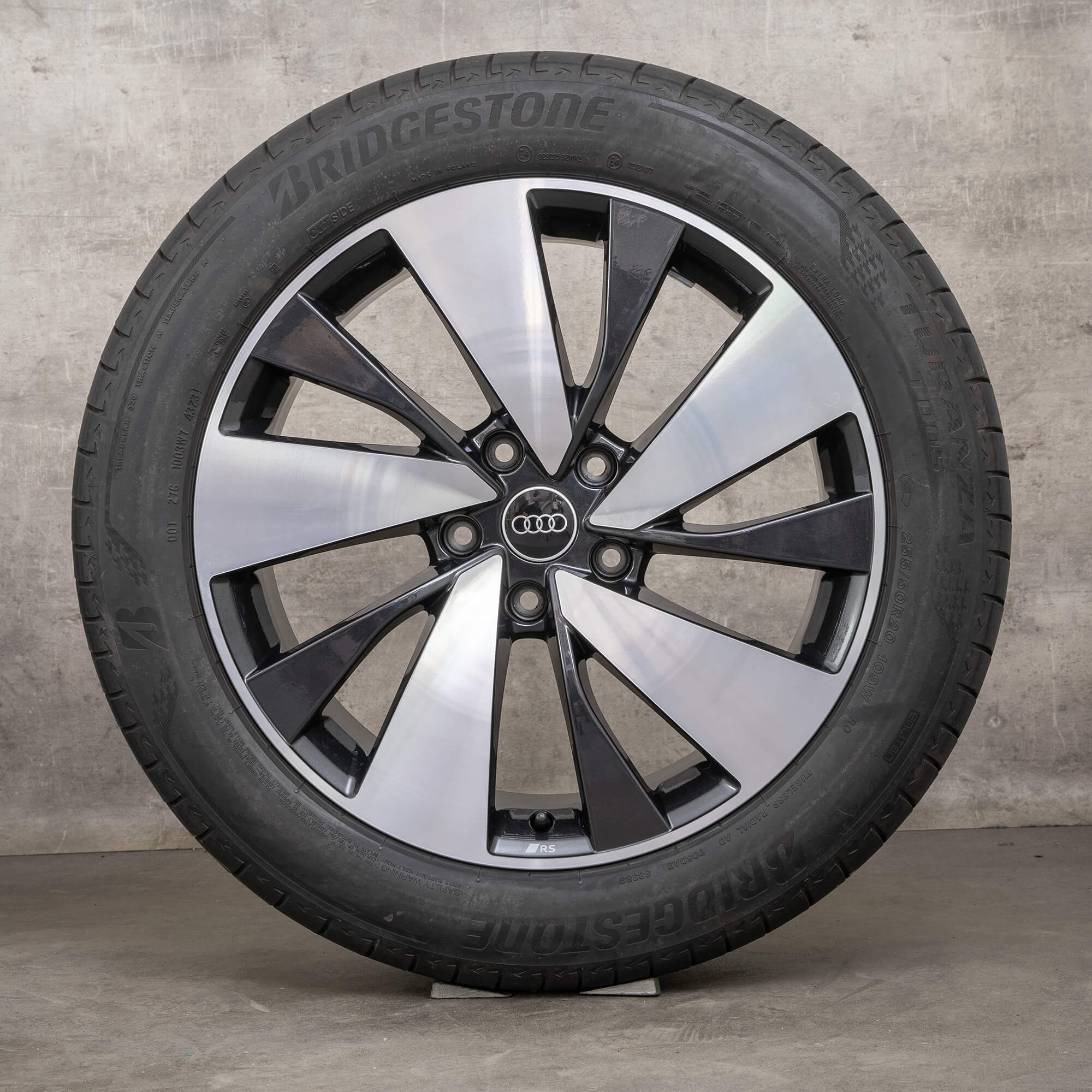 Original Audi Q6 SQ6 e-tron Felgen 20 Zoll GF Sommerräder 85H601025P 85H601025Q titan glanzgedreht
