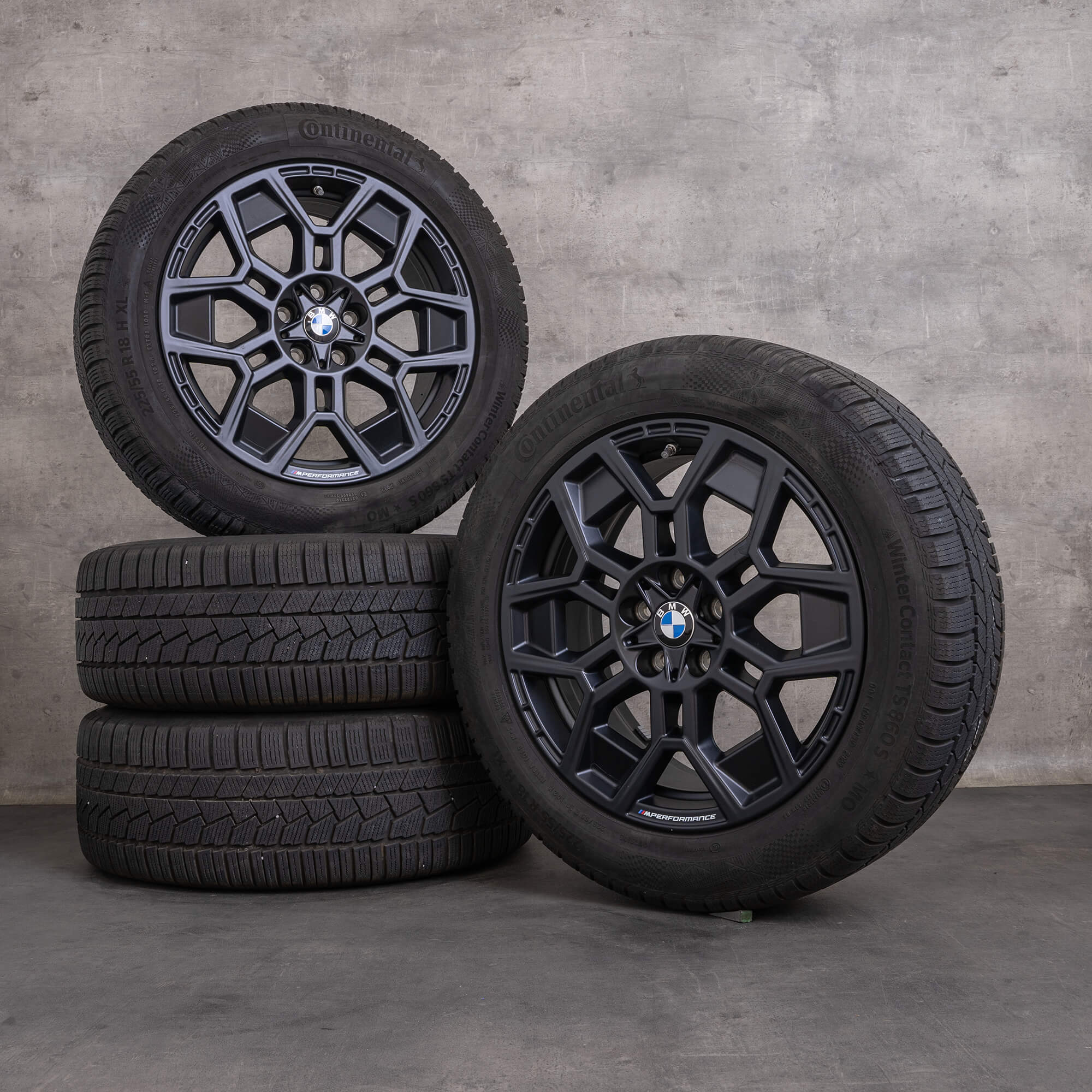 Original BMW X1 iX1 X2 llantas de invierno 18 pulgadas U11 U10 estilo 880 M Performance 6898047 negro mate