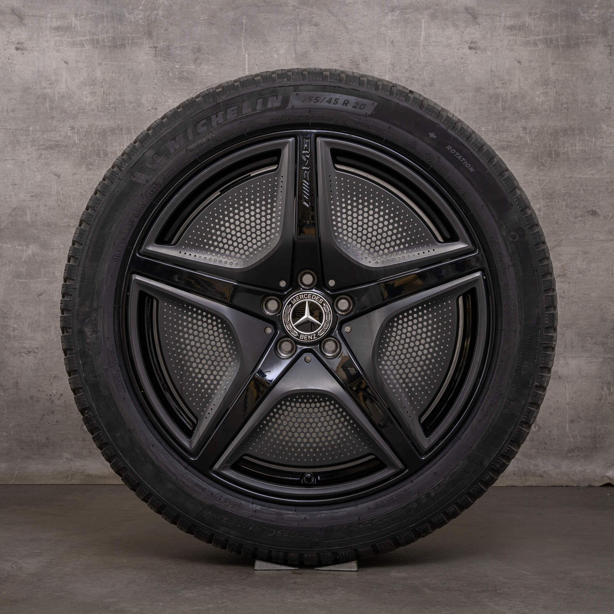 Original Mercedes Benz EQS AMG roues d'hiver 20 pouces V297 jantes A2974011300 noir