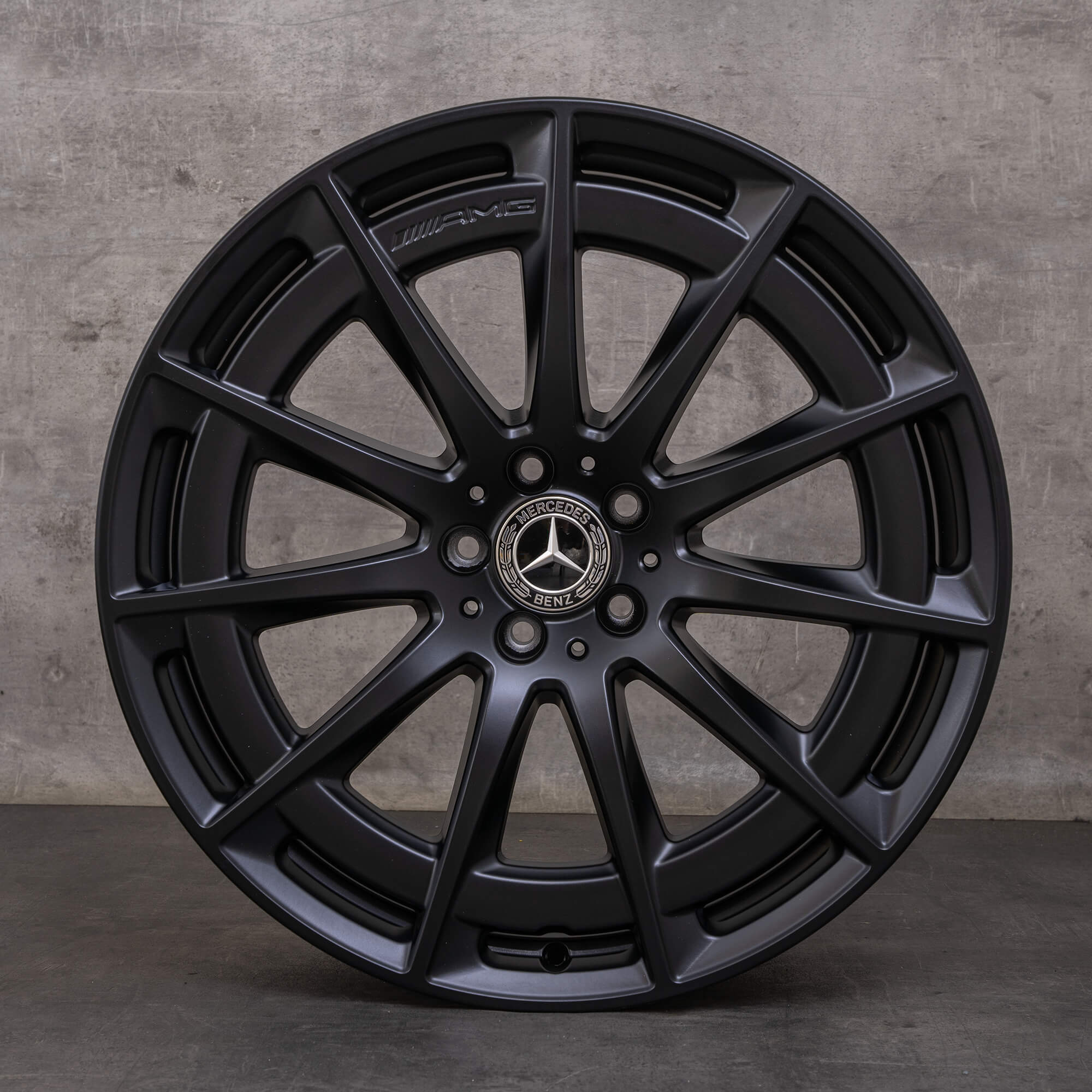 Orijinal Mercedes Benz EQS & 53 4Matic AMG jantlar 21 inç V297 A2974011400 siyah saten kaplama