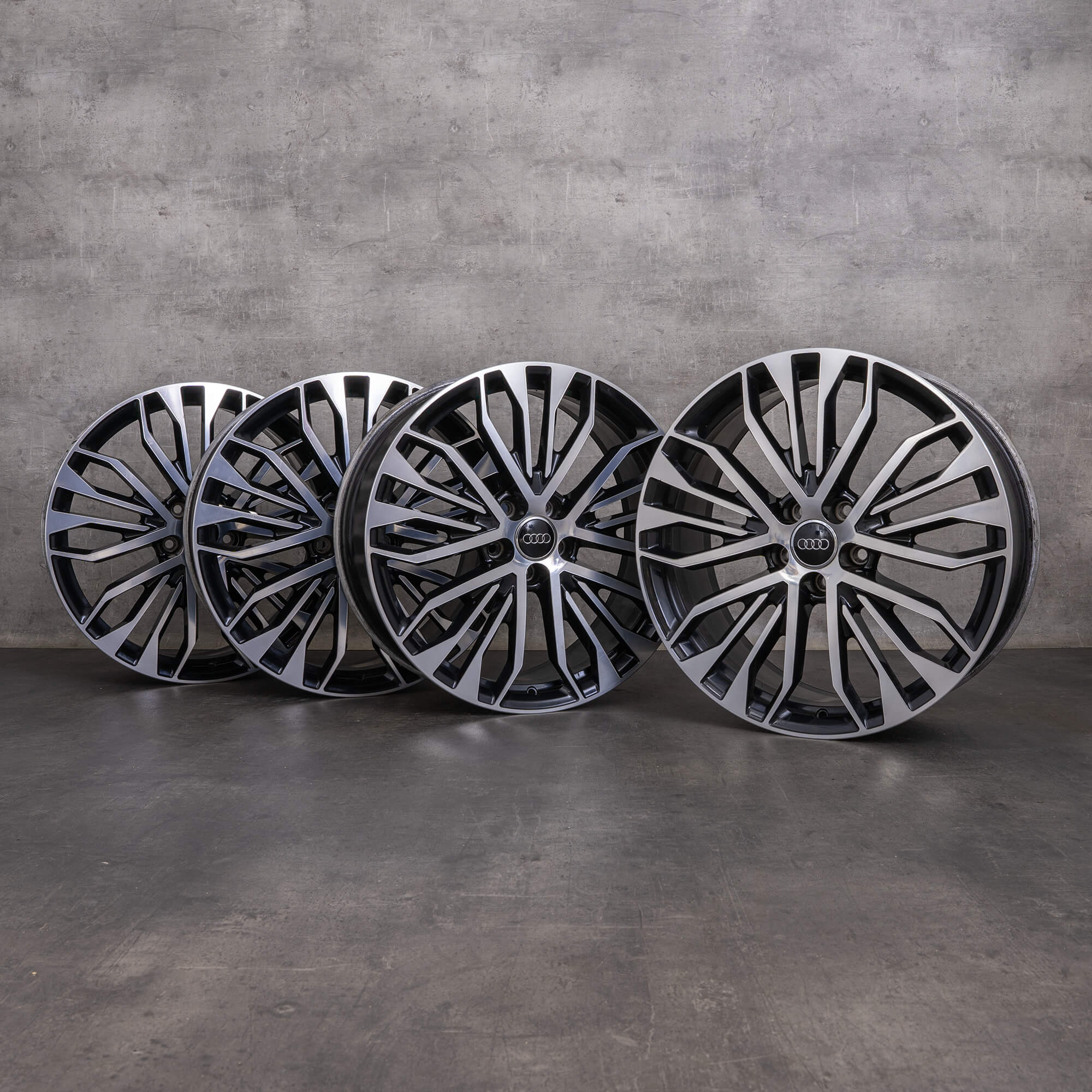 OEM Audi A6 S6 Rims 20 inch 4G C7 4G0601025CR black glossy turned