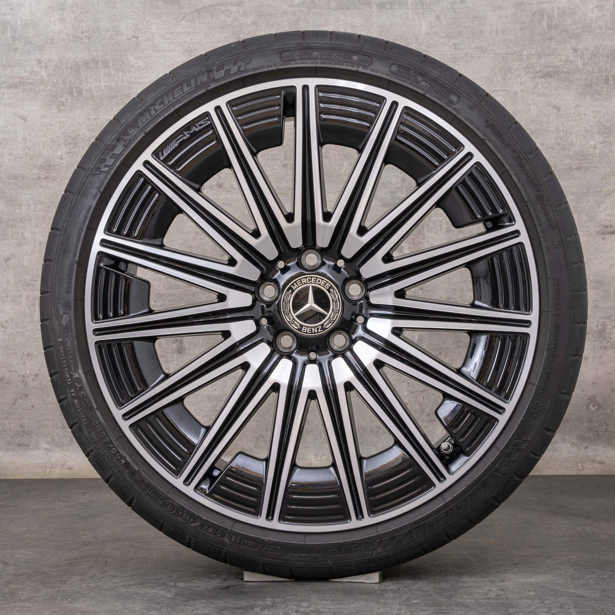 Alkuperäiset Mercedes Benz CLE AMG vanteet 20 tuuman A236 C236 kesäpyörät A2364012300 A2364012400 musta kiillotettu