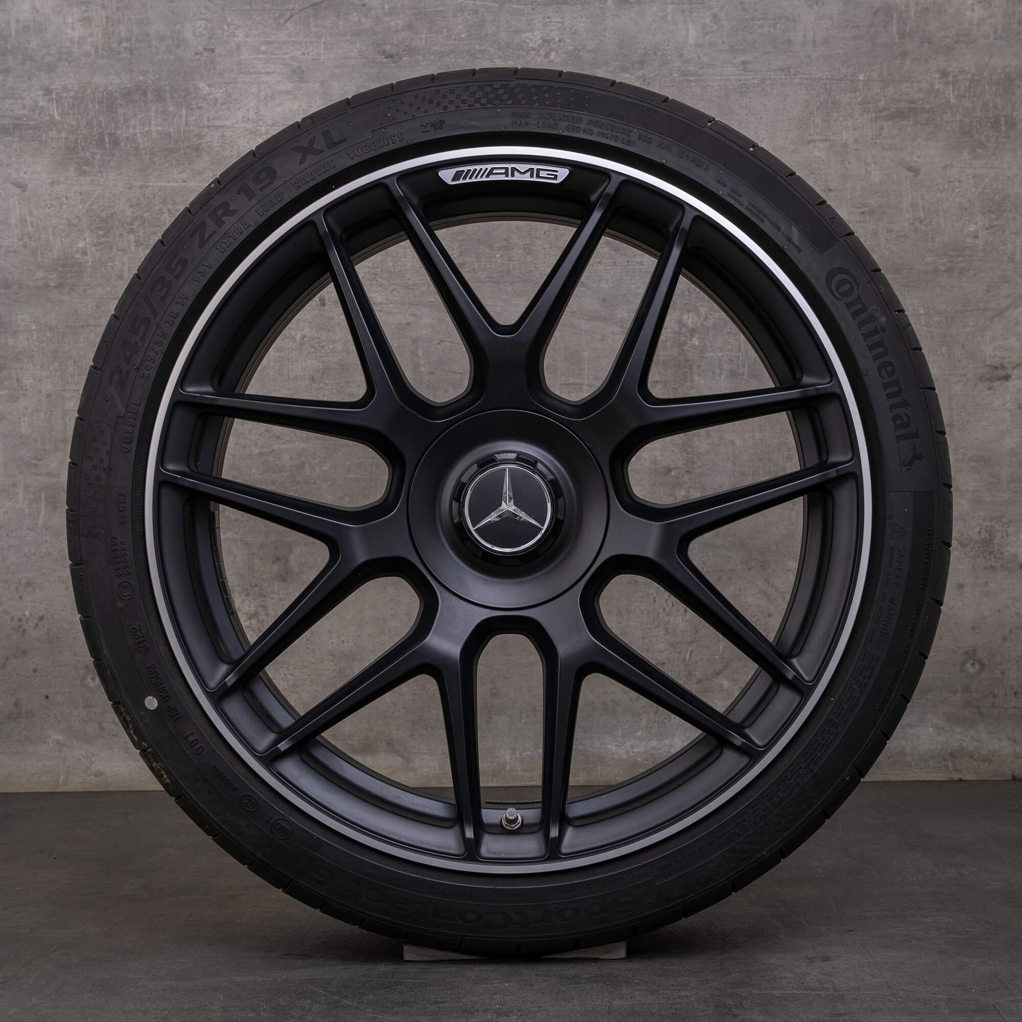Alkuperäiset Mercedes Benz A-sarjan A 45 CLA AMG vanteet 19 tuuman W177 X118 C118 kesäpyörät A1774012500 musta matta kiillotettu