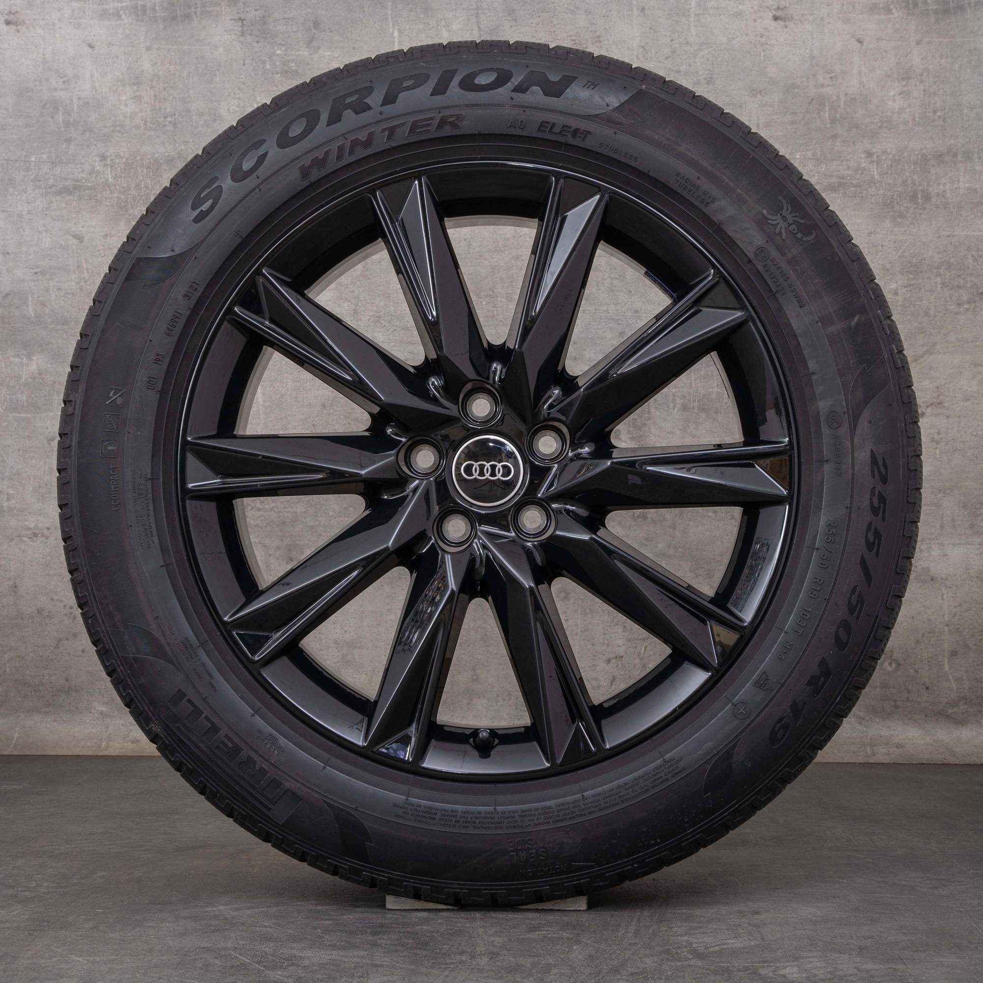 Original Audi e-tron Q4 & Sportback Winterräder 19 Zoll FZ Felgen Lamina 89A071499 schwarz glanz