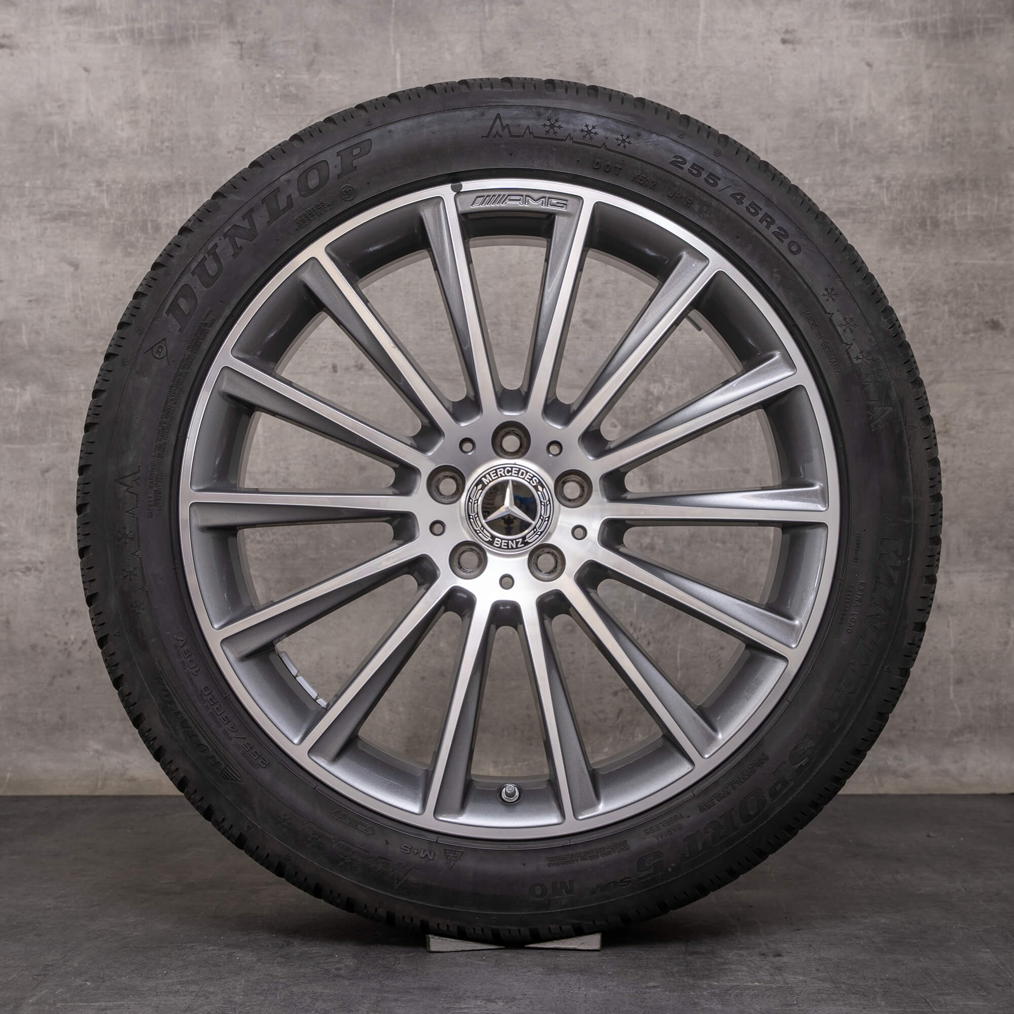 Orijinal Mercedes Benz GLC & 43 AMG kış jantları 20 inç X253 C253 jantlar A2534011900 himalaya gri parlak tornalanmış