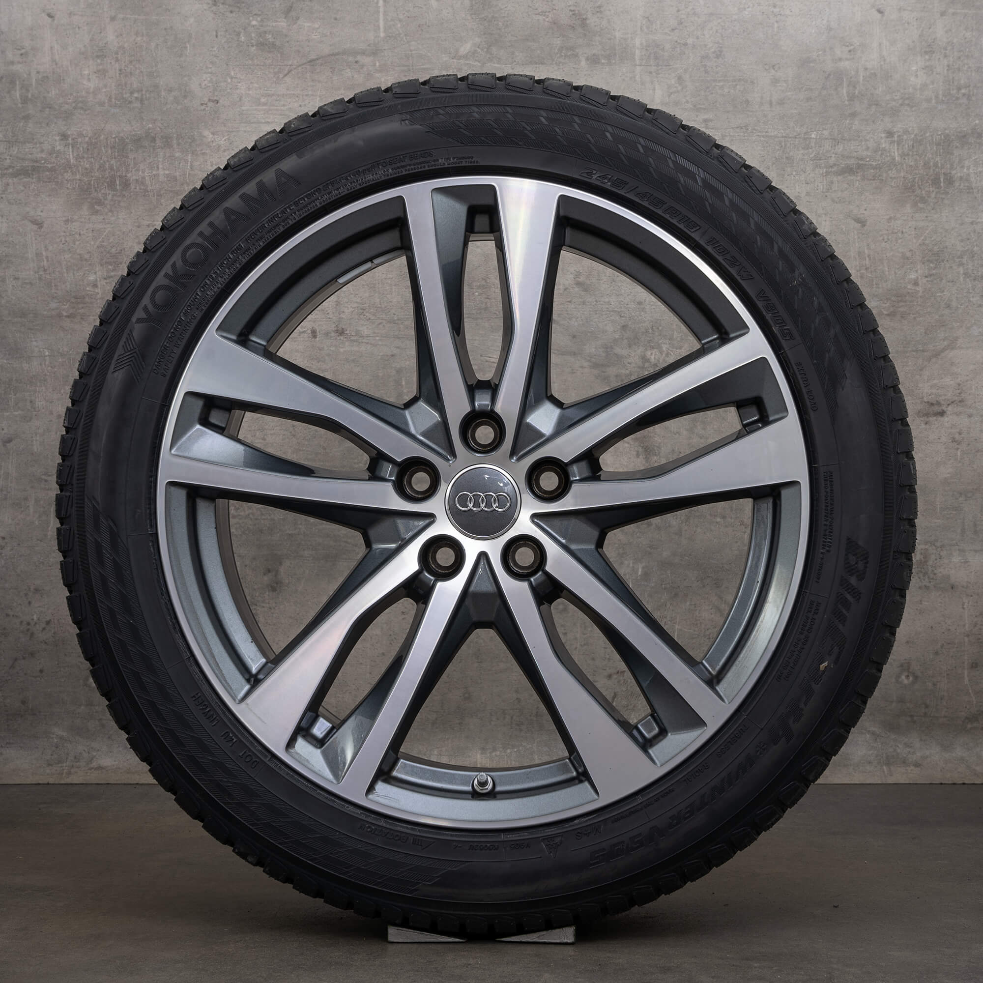 Jantes hiver d'origine Audi A6 S6 19 pouces jantes 4K C8 4K0601025H anthracite, brillant