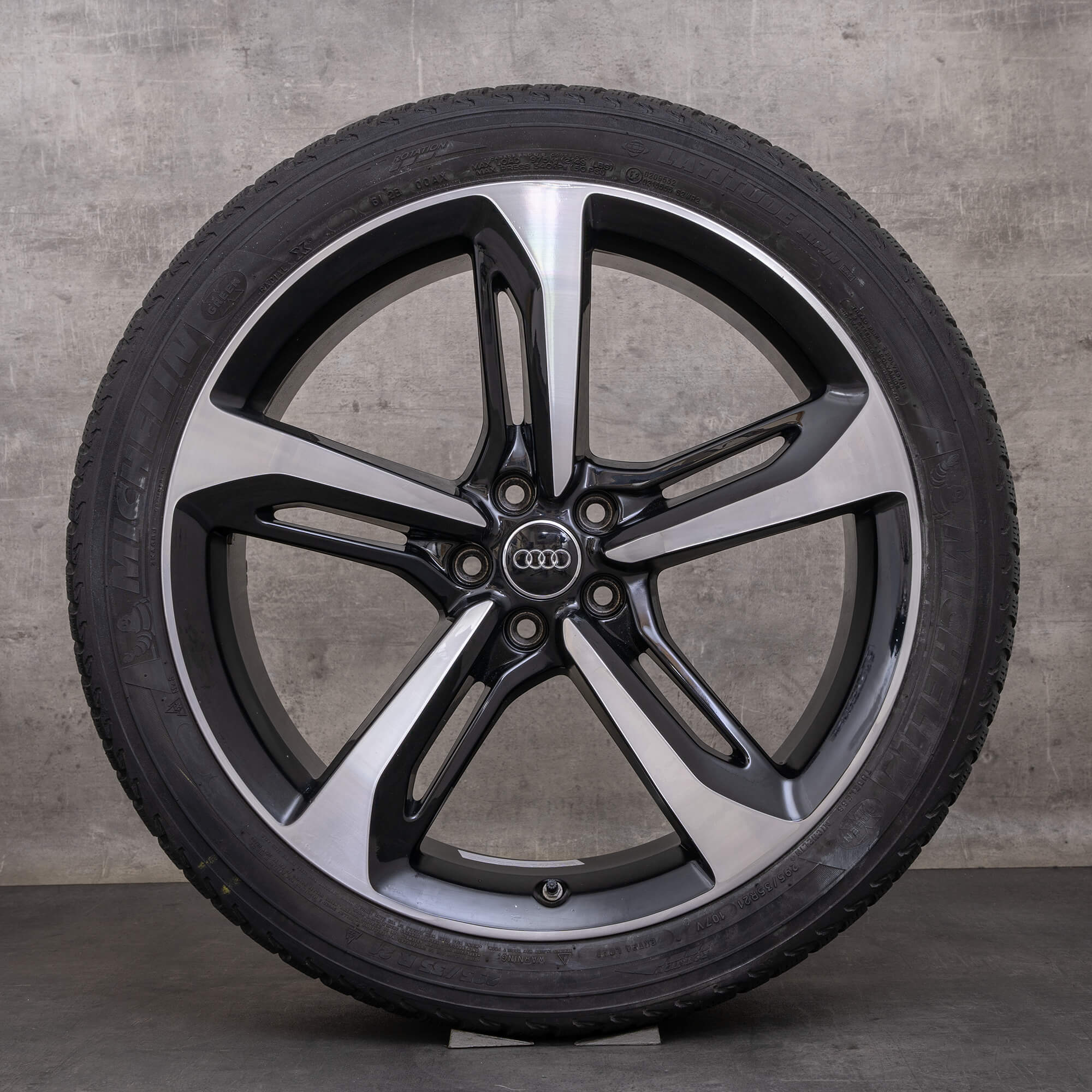 Original Audi Q7 SQ7 Winterräder 21 Zoll 4M Felgen 4M0601025AB schwarz glanzgedreht