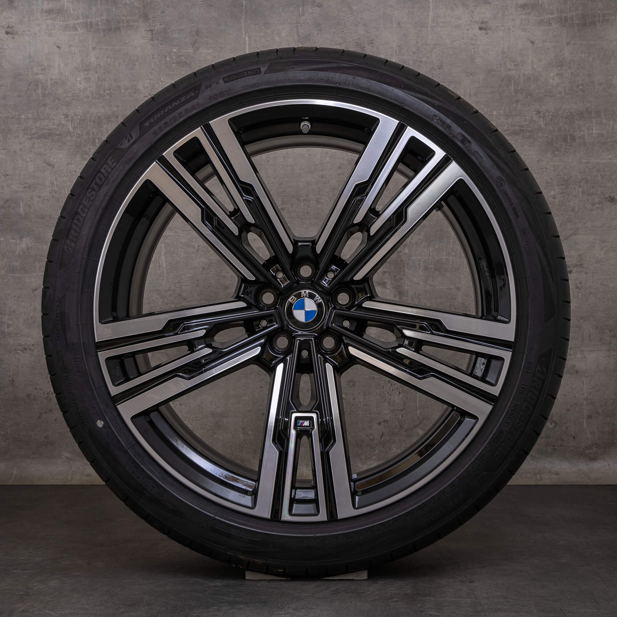 Alkuperäiset BMW 7-sarjan i7 X3 21 tuuman G70 G45 kesäpyörät Styling 908 M vanteet 5A19DF0 5A19DF1 musta kiillotettu