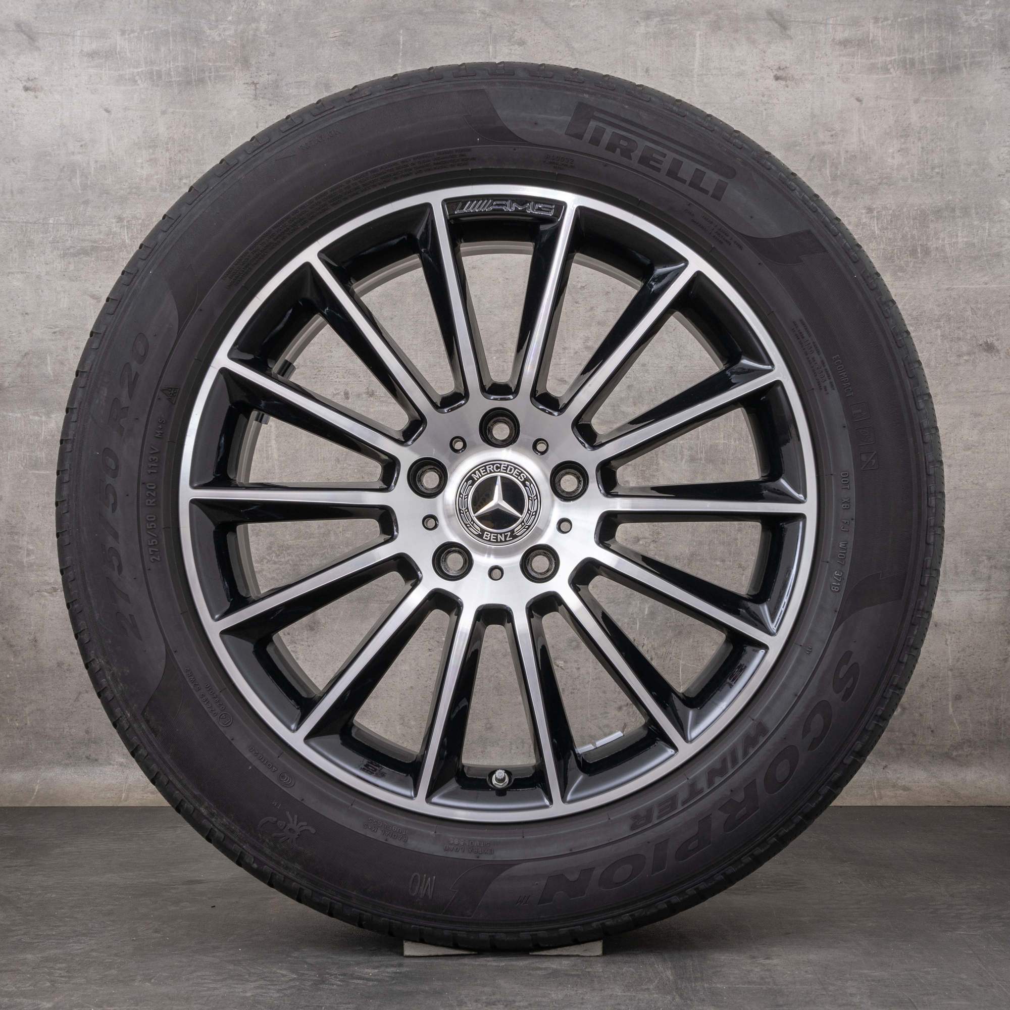 Oryginał Mercedes Benz Klasa G AMG koła 20 cali W463 G350 d G400 G500 letnie A4634011700 czarne polerowane toczone