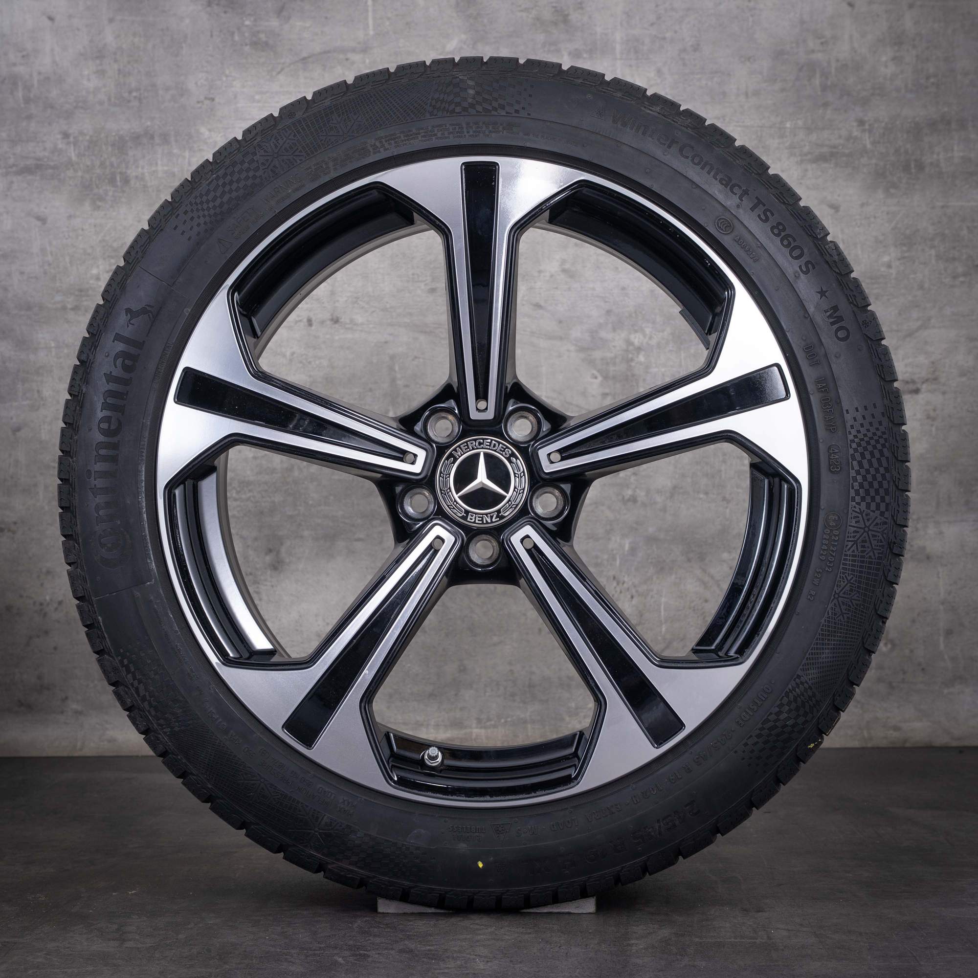 Original Mercedes Benz E-Klasse Winterräder 19 Zoll W214 S214 Felgen schwarz glanzgedreht A2144013600