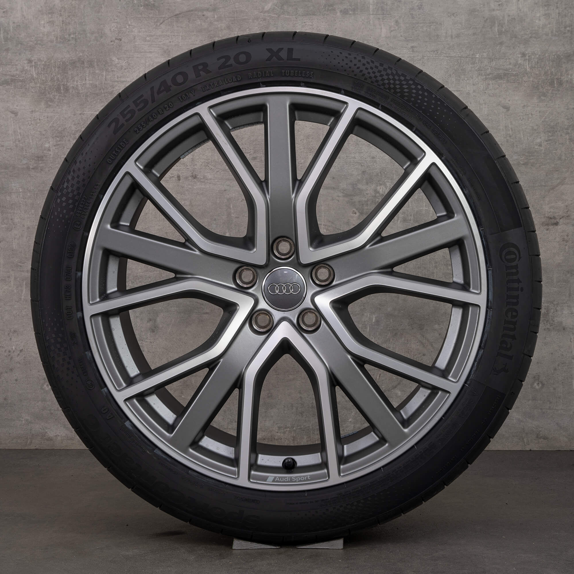 OEM Audi A6 S6 rims 20 inch 4K C8 summer wheels 4K0601025AB anthrzit glossy turned