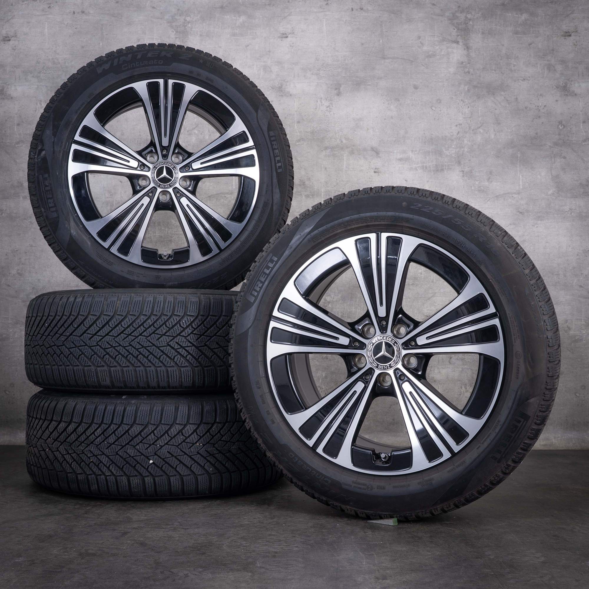 Originální zimní kola Mercedes-Benz Třídy E 18 palců W214 S214 disky A2144012200 černé s diamond cut
