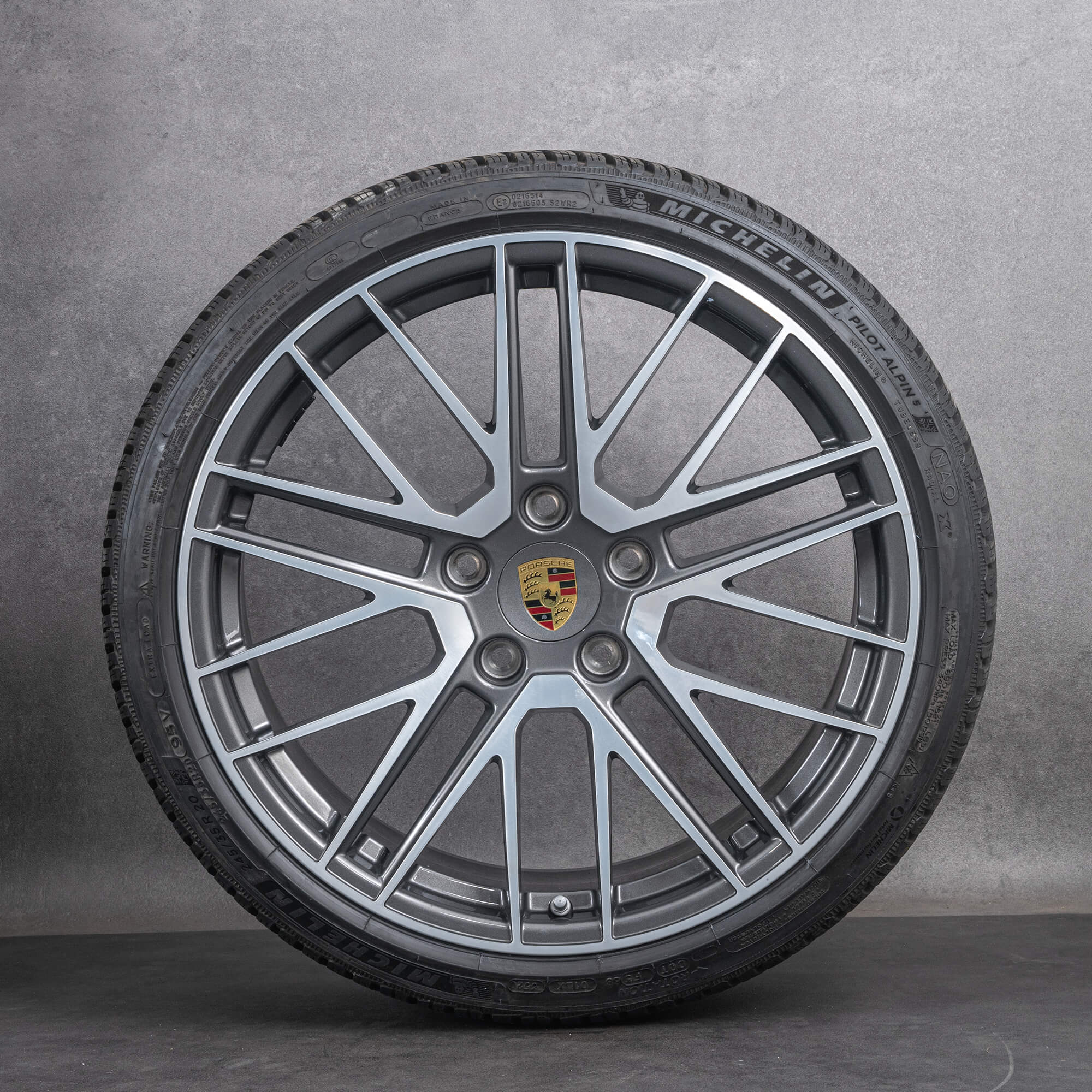 Originales Porsche 911 ruedas de invierno 20 21 pulgadas 992 I llantas 992601025BD 992601025N gris brillante volvió NUEVO