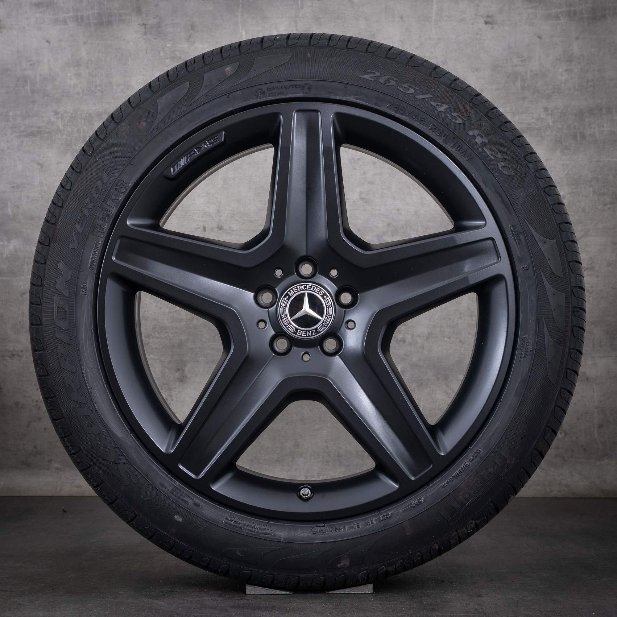 Original Mercedes Benz AMG M-Klasse ML Felgen 20 Zoll W166 Sommerräder A1664012002 schwarz matt