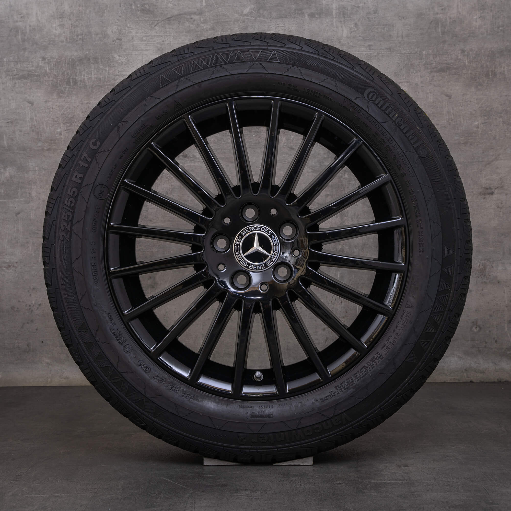 Original Mercedes Benz V-Klasse Winterräder 17 Zoll Vito Viano W447 Felgen A4474014900 schwarz glanz
