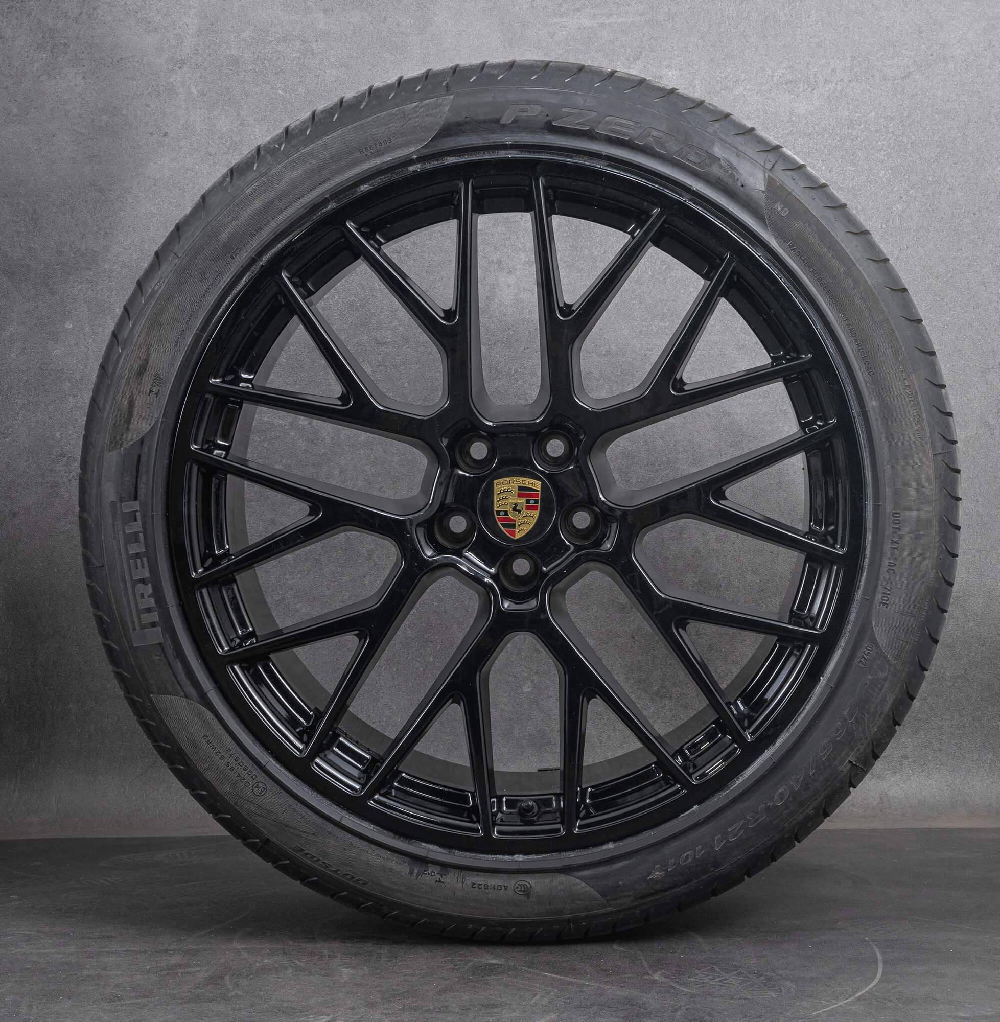 Original Porsche Macan Felgen 21 Zoll II RS Spyder Sommerräder 95B601025DL 95B601025DH schwarz glanz NEU