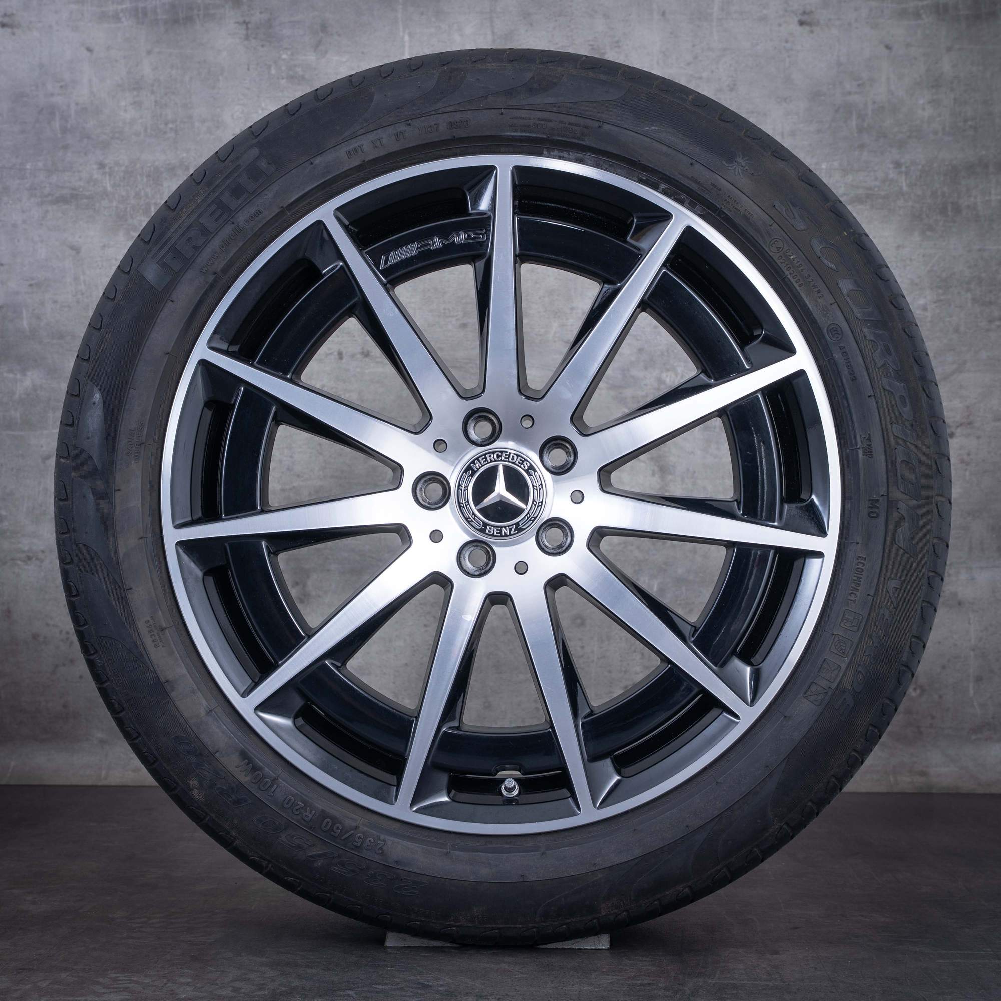 OEM Mercedes-Benz EQC 20inch N293 summer wheels A2934010800 A2934010900 Black Front diamond cut - wheel 1 of 4