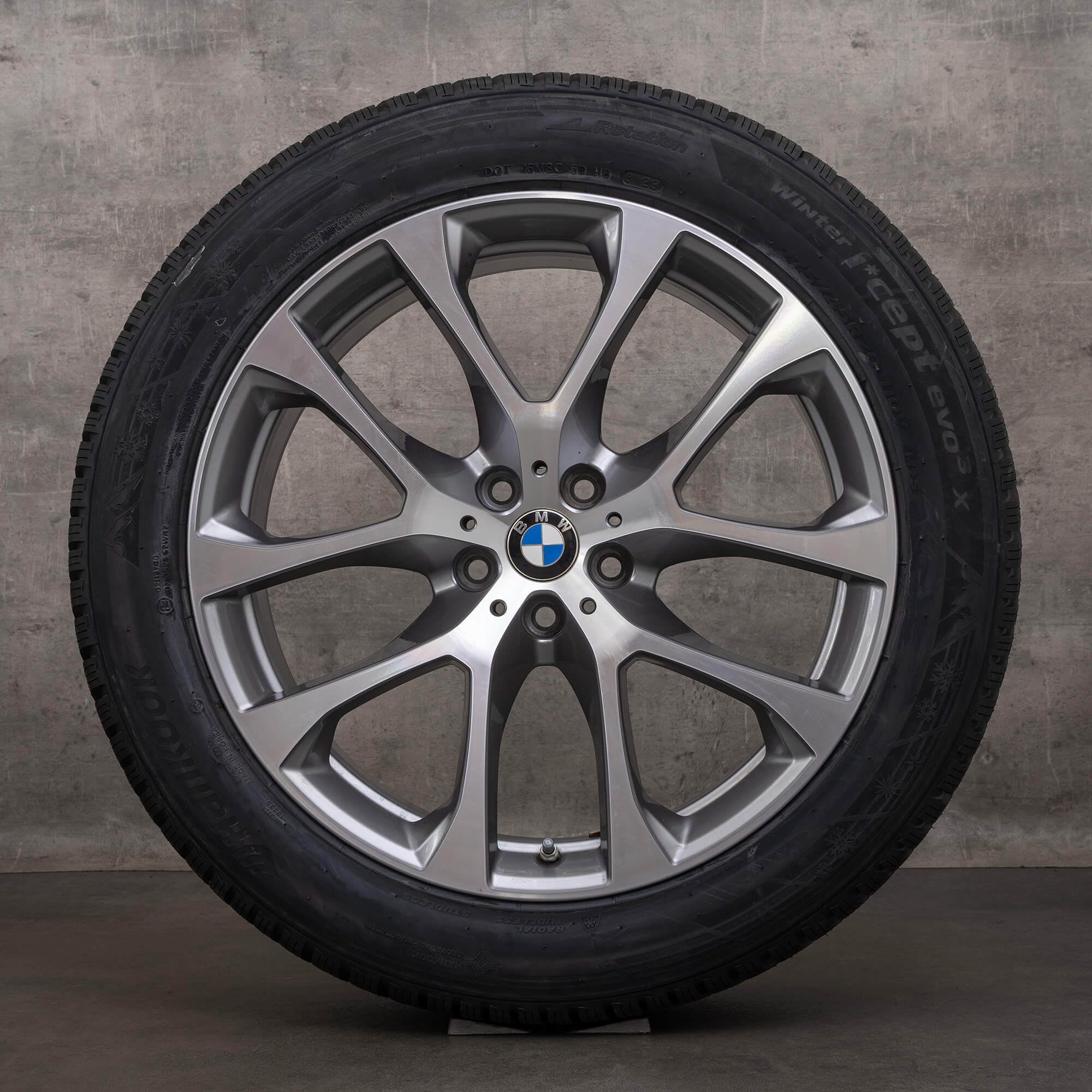 Oryginalał BMW X5 X6 koła zimowe 20 cali G05 G06 felgi stylizacja 738 6883757 ferric szary polerowane
