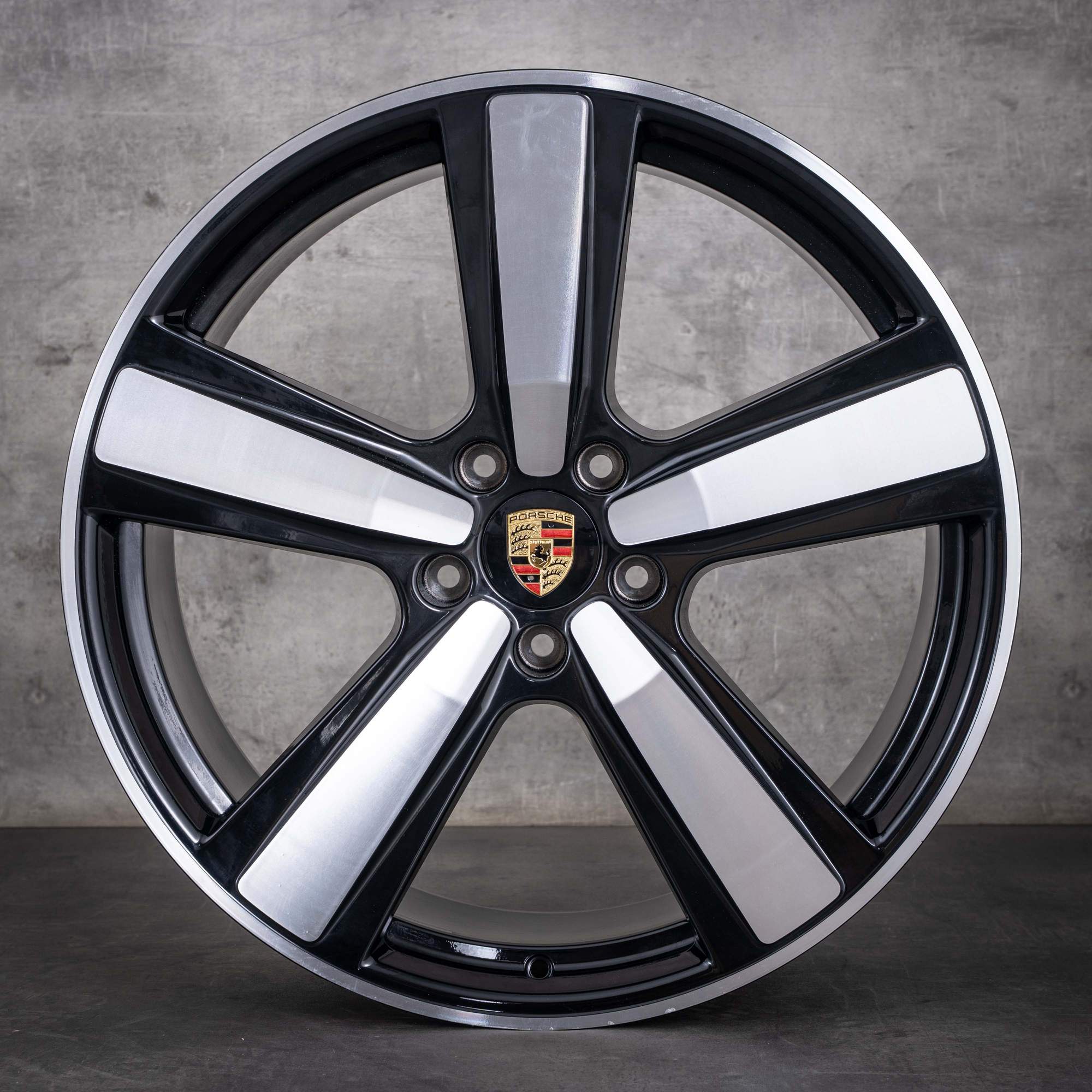 Alkuperäiset Porsche Cayenne Coupé -vanteet 22 tuumaa 9YA II 9Y0601025CP 9Y3601025BK musta kiillotettu