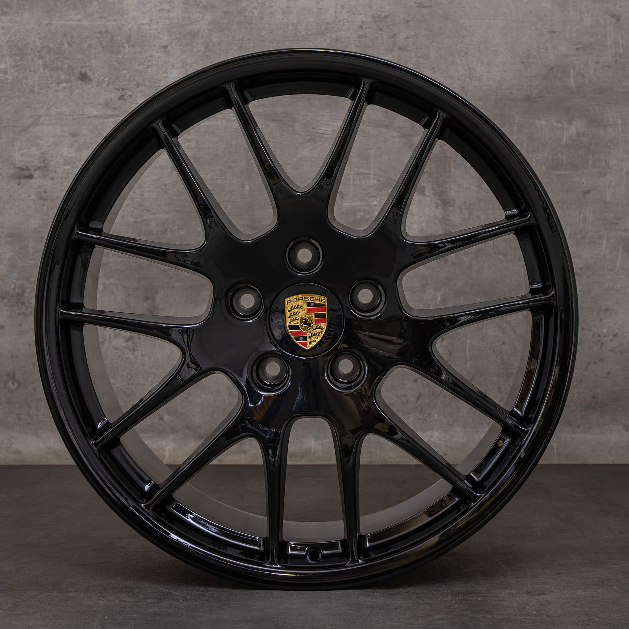 Oryginalne felgi Porsche Panamera 970 20 cali 4 & S GTS Turbo 97036217808 97036219007 czarny błyszczący