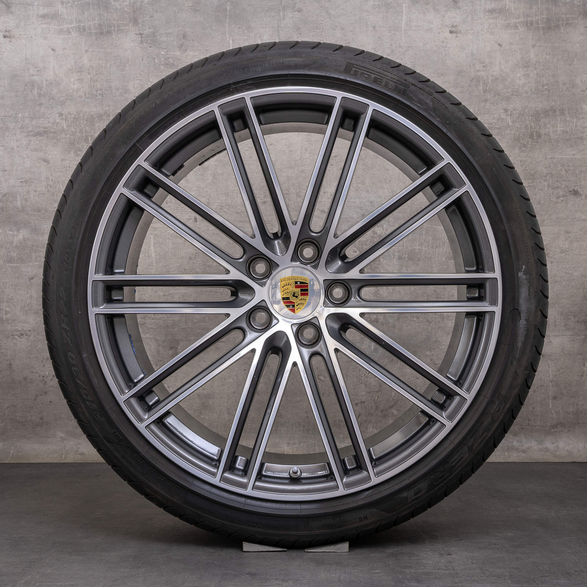 Alkuperäiset Porsche Cayenne vanteet 22 tuuman 9Y3 Turbo IV Coupé kesäpyörät 9Y0601025BR 9Y3601025AJ titan kiillotettu OC6