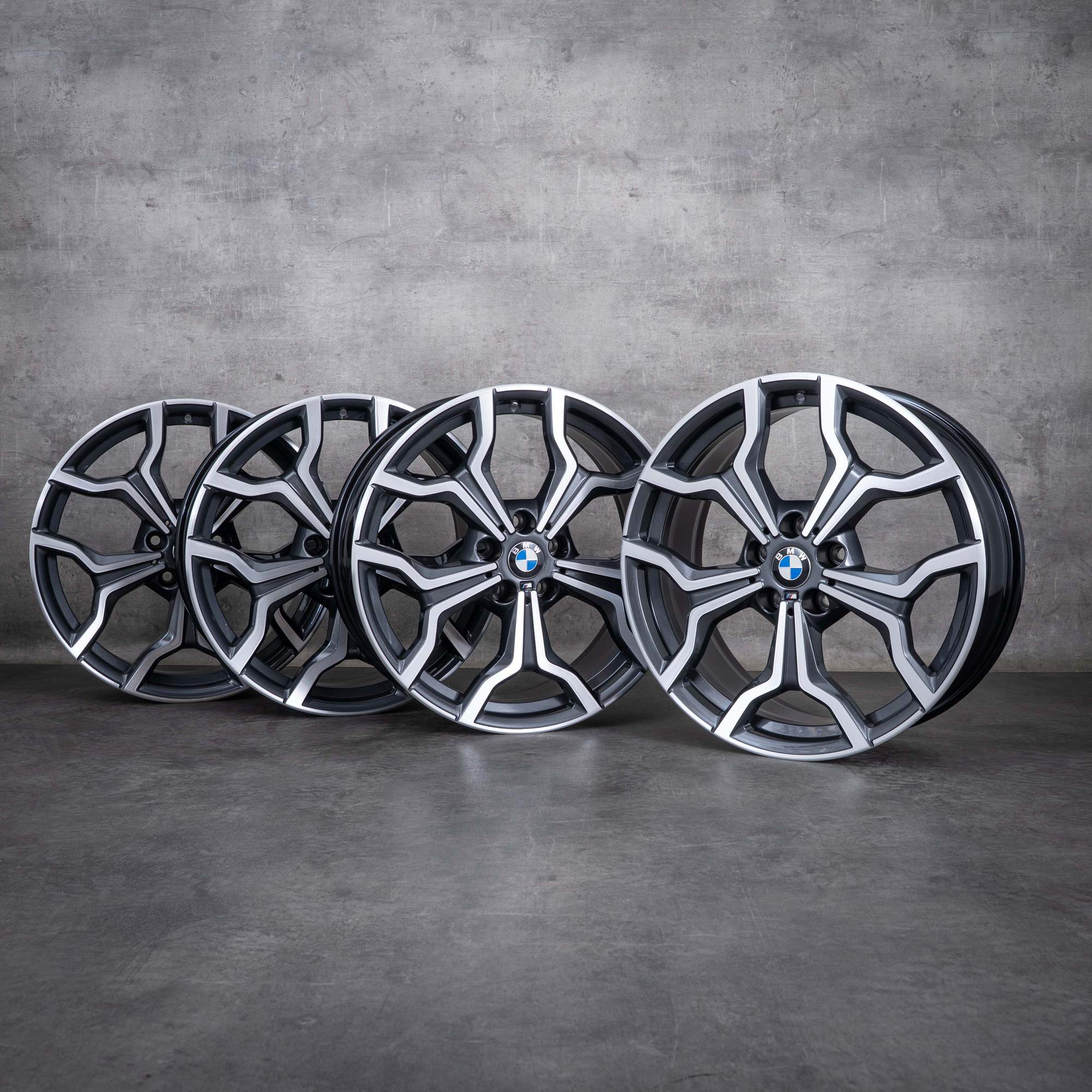 Original BMW X1 X2 Felgen 19 Zoll F39 F48 Styling 722 M 8009759 orbit grey glanzgedreht