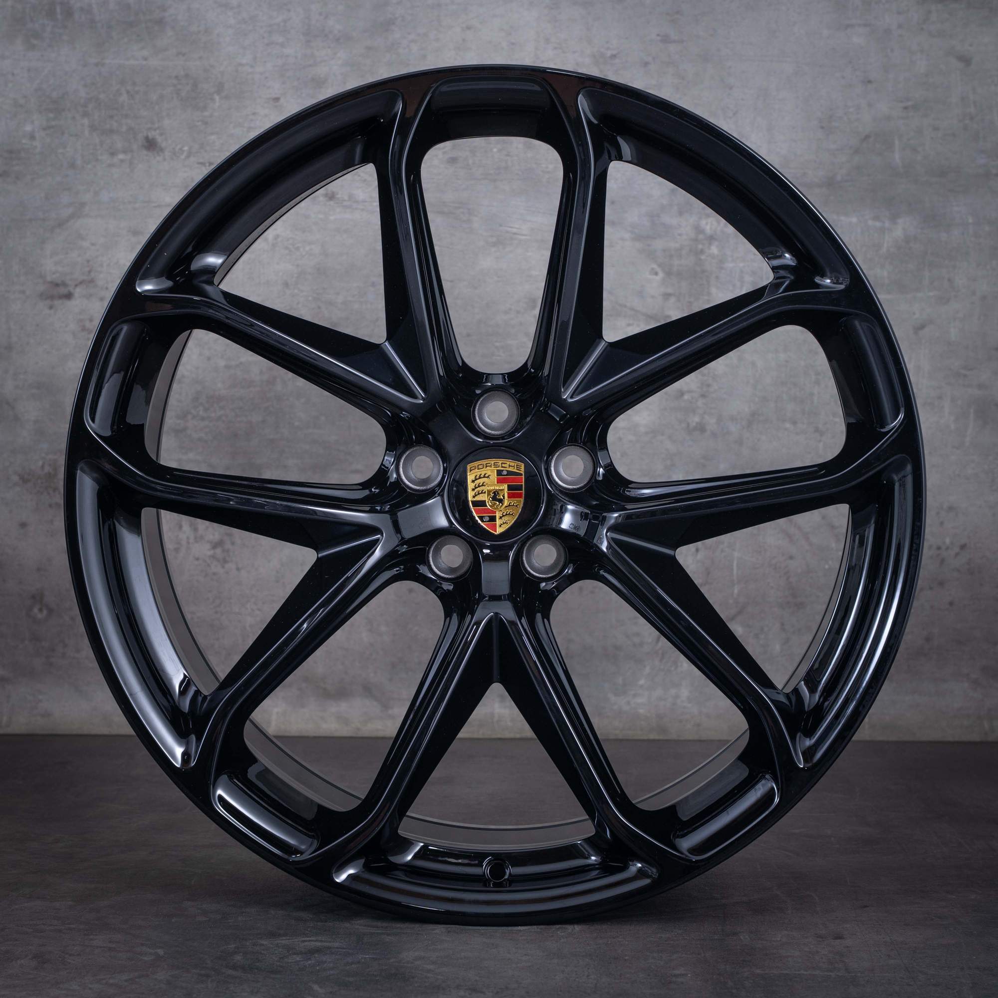 Original Porsche Macan III Felgen 21 Zoll 95B601025FS 95B601025FT schwarz glanz NEU
