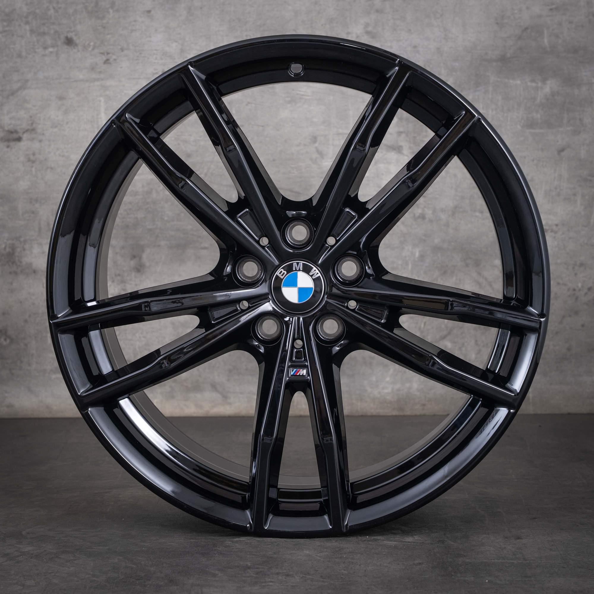 Alkuperäiset BMW 2-sarjan, 3-sarjan ja 4-sarjan 19 tuuman vanteet G42, G20, G21, G22, G23 Styling 791 M 8090094 8090095 kiiltävä musta