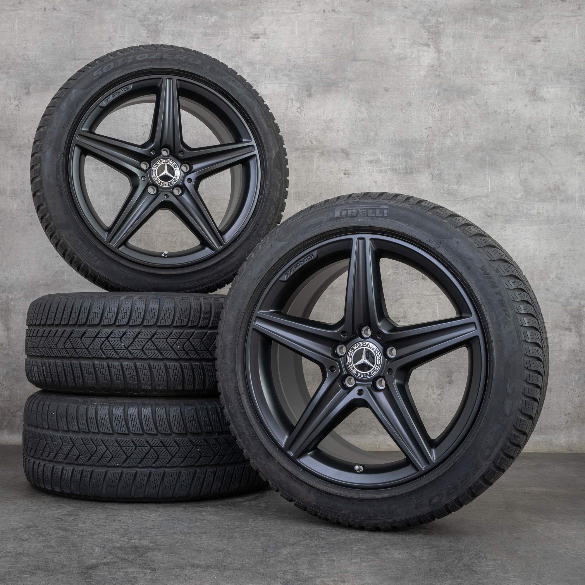 Alkuperäiset Mercedes Benz E-sarjan AMG talvirenkaat 18 tuuman W213 S213 A238 C238 E300 vanteet A2134011800 A2134011900 musta mattamusta