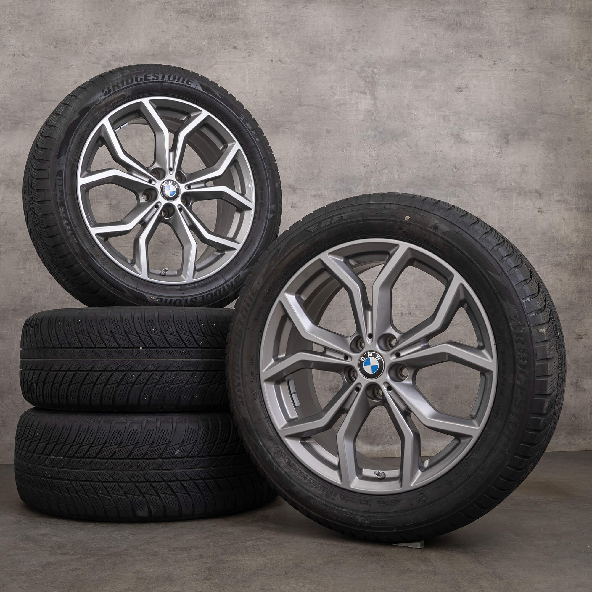 Original BMW X3 G01 X04 G02 19 inch winter wheels rims tires 694 ferric