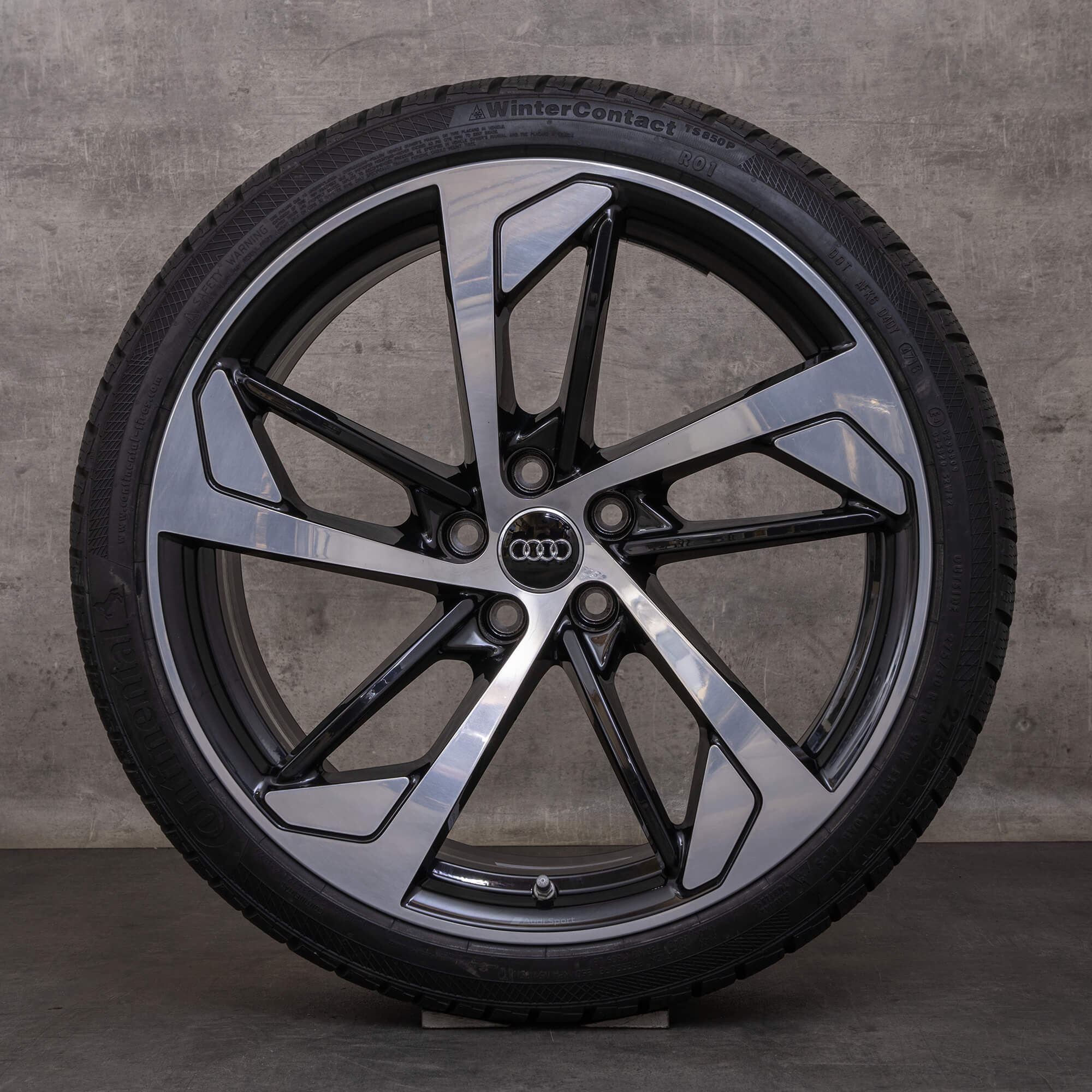 Originale Audi RS4 RS5 Anvelope de iarnă 20 inch 8W B8 B9 jante 8W0601025CL negru Lucios
