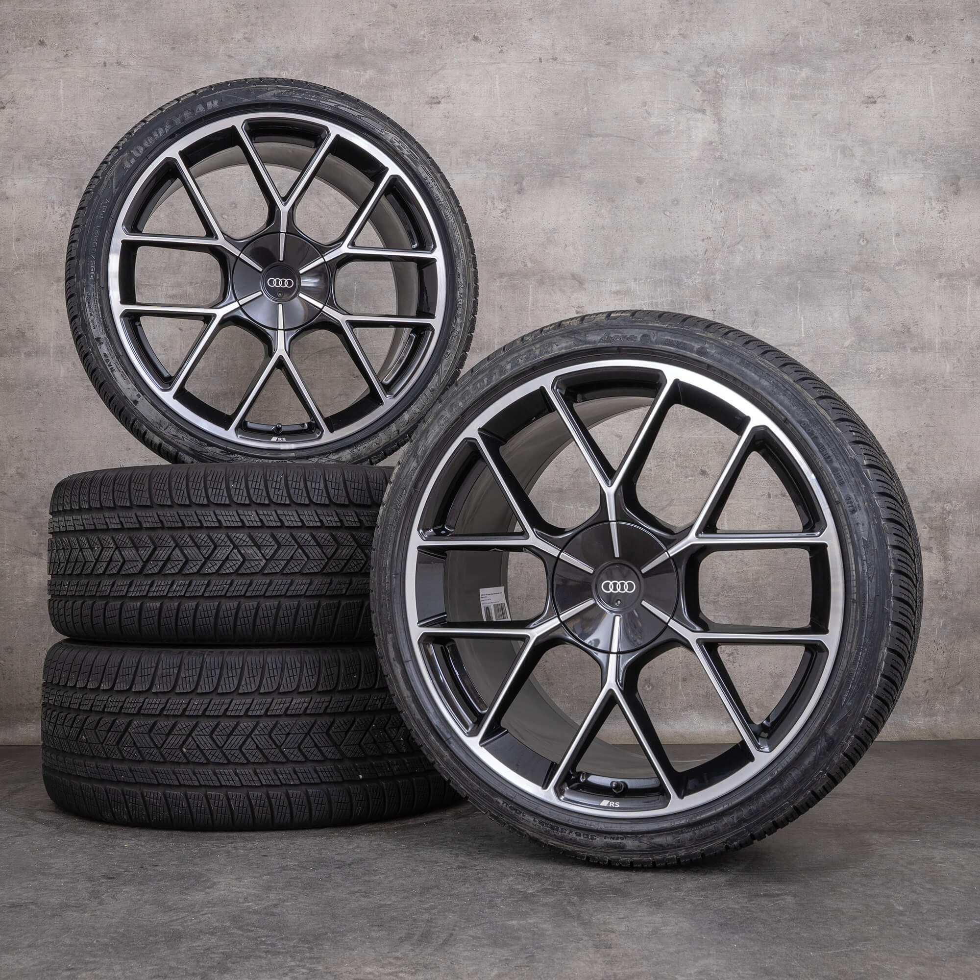 Original Audi e-tron GT RS Felgen 21 Zoll Sommerräder 4J3601025CJ 4J3601025CK granit matt glanzgedreht NEU
