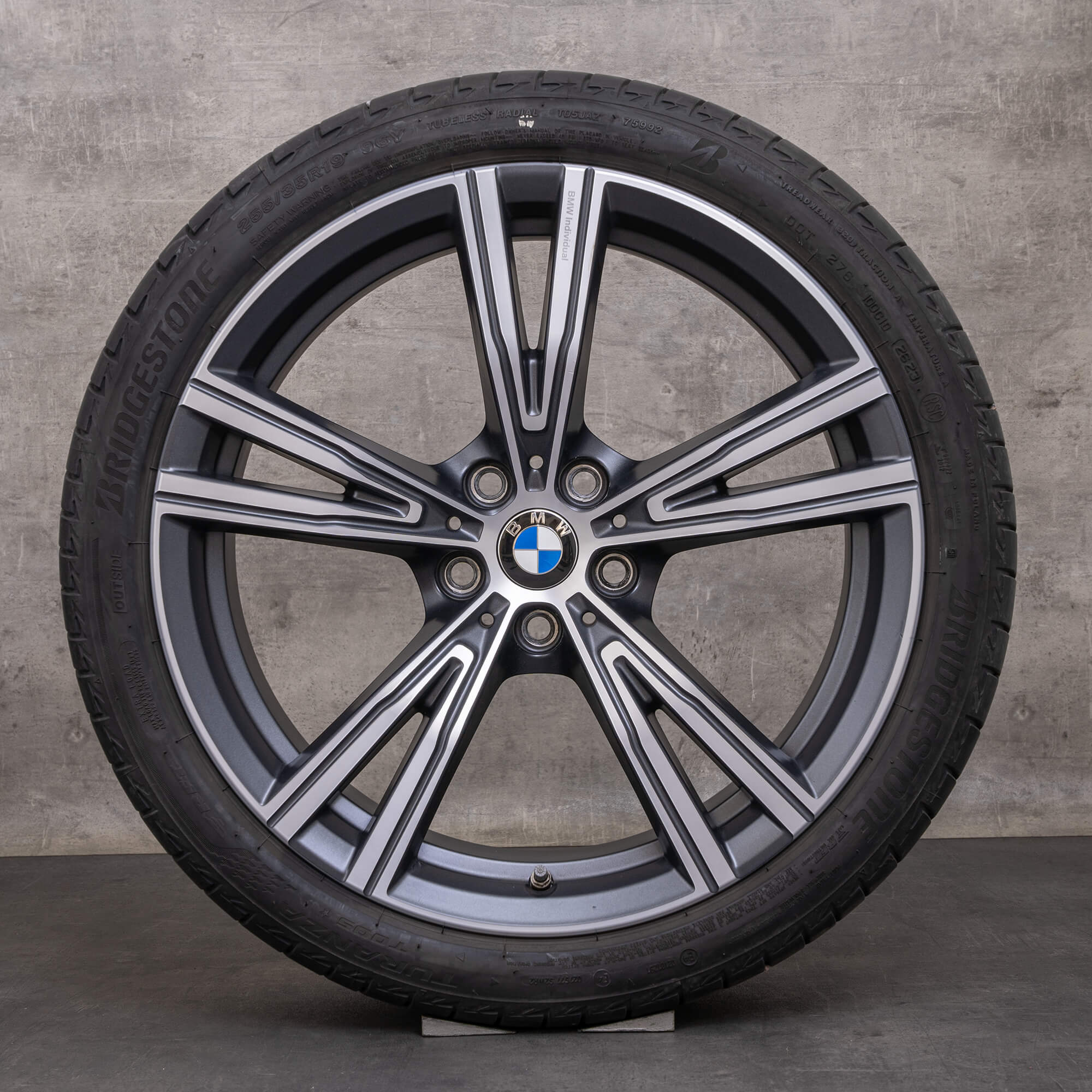 Jantes d'origine BMW Série 2 3 4 19 pouces G20 G21 G22 G23 G42 Coupe d'été Styling 793i 8089896 8089897 ferric grey brillant