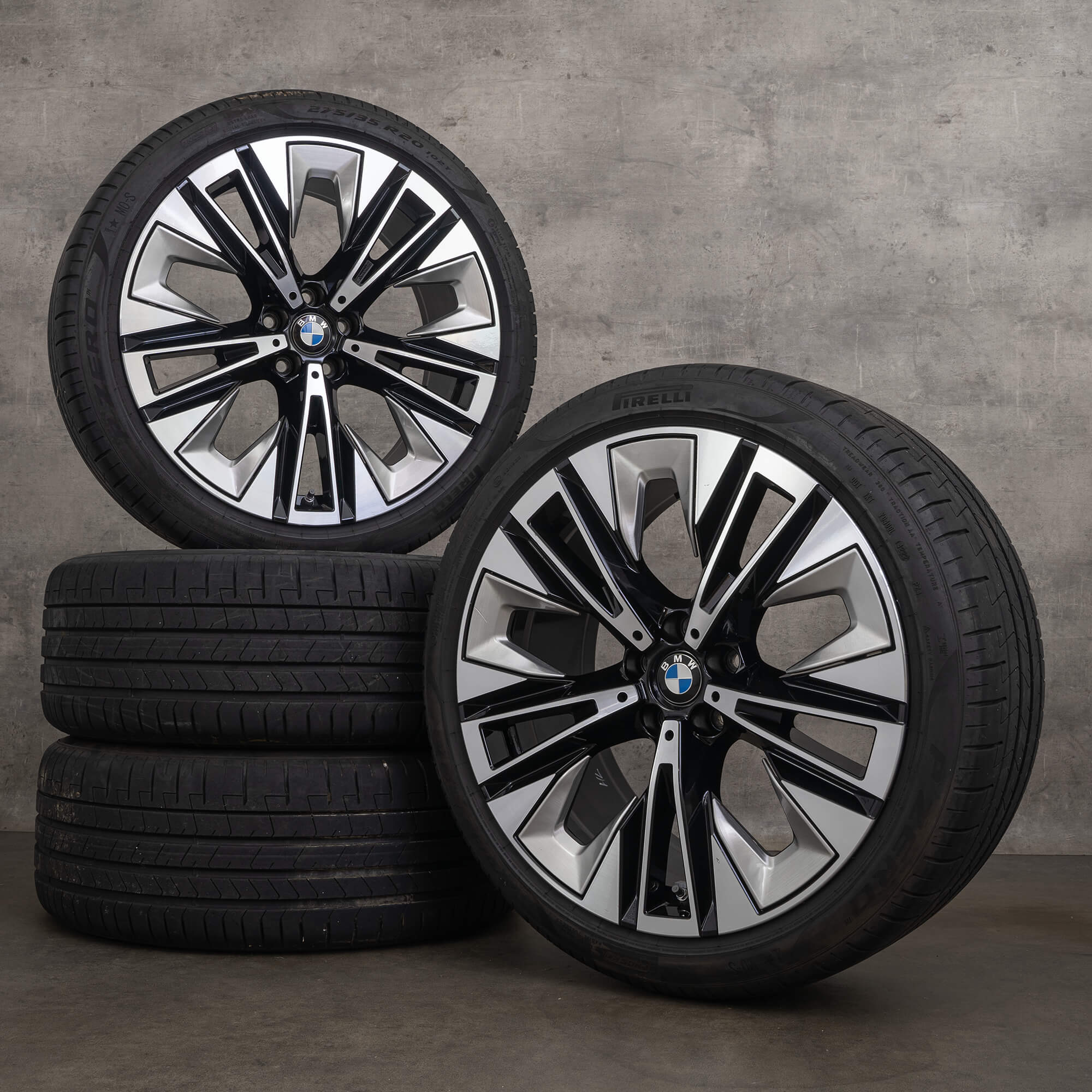 Oryginalne BMW serii 5 i5 felgi 20 cali G60 G61 koła letnie stylizacja 937 5A324E4 5A324E5 polerowane czarne złoto