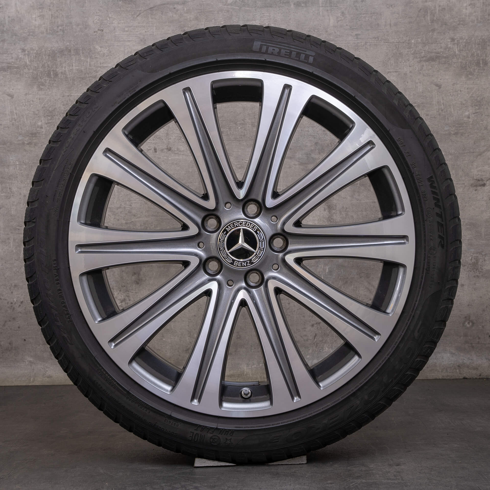 Orijinal Mercedes Benz E-Serisi kış jant lastik 19 inç W213 S213 C238 A238 jantlar A2134010500 himalaya gri parlak tornalı