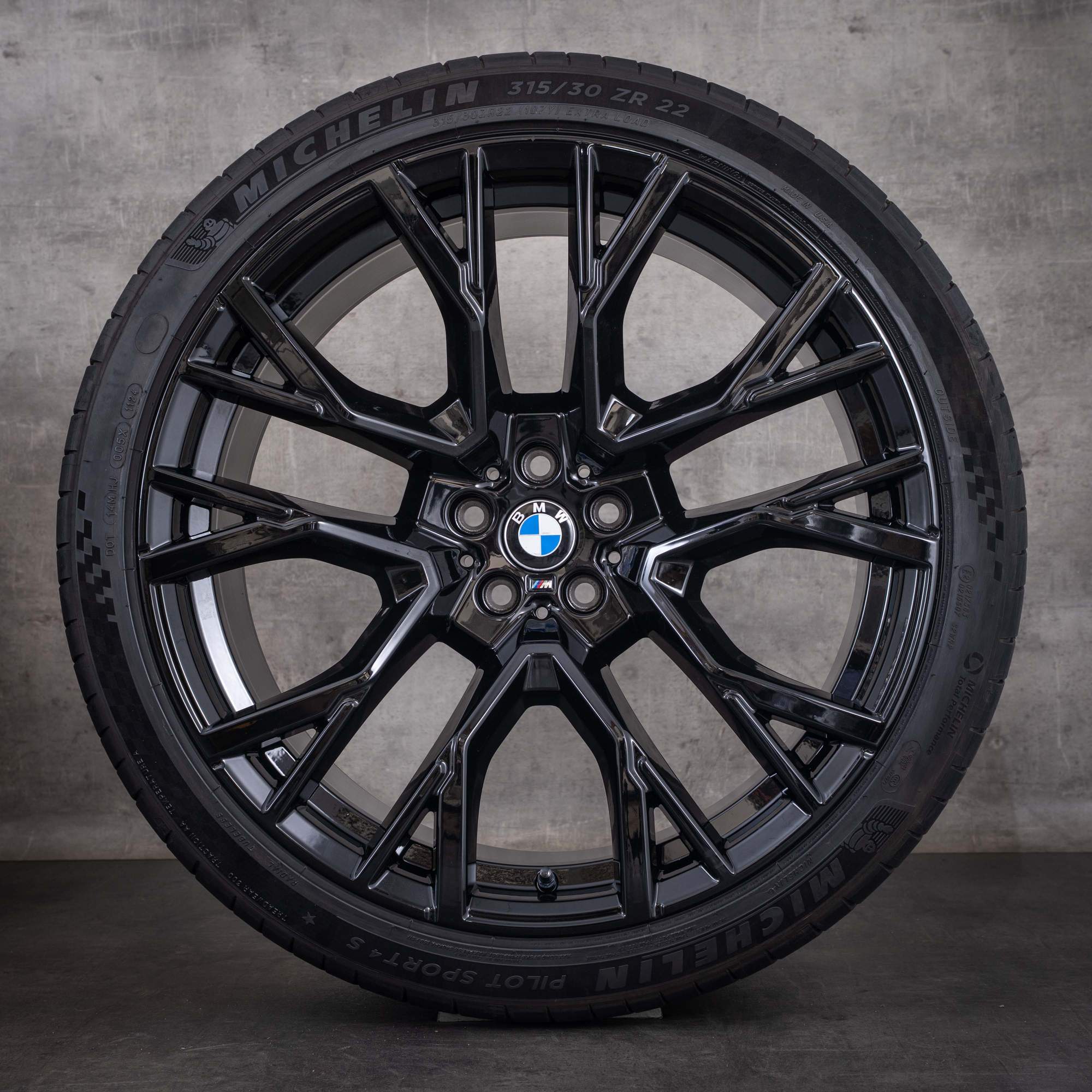 Original BMW X5M X6M Felgen 21 22 Zoll F95 F96 Sommerräder Styling 809 M 8090796 8090717 jet black